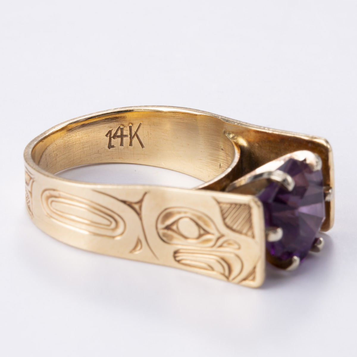 14k Yellow Gold Amethyst Ring | 2.25ct | Sz 7