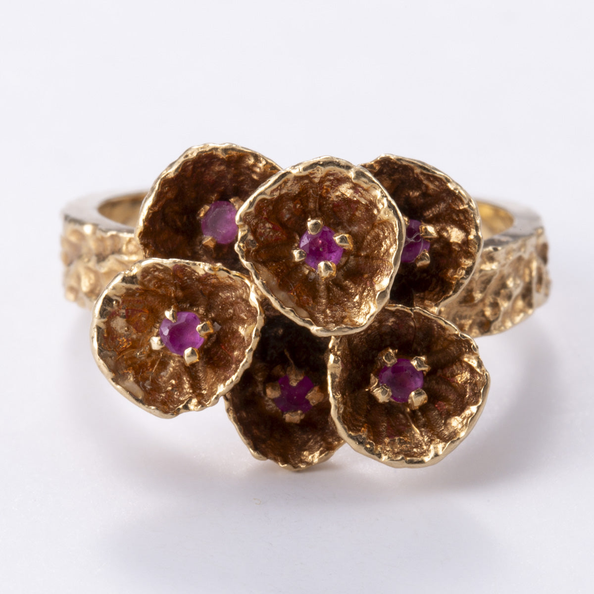 14k Yellow Gold Ruby Ring | 0.10ctw | Sz 5.5
