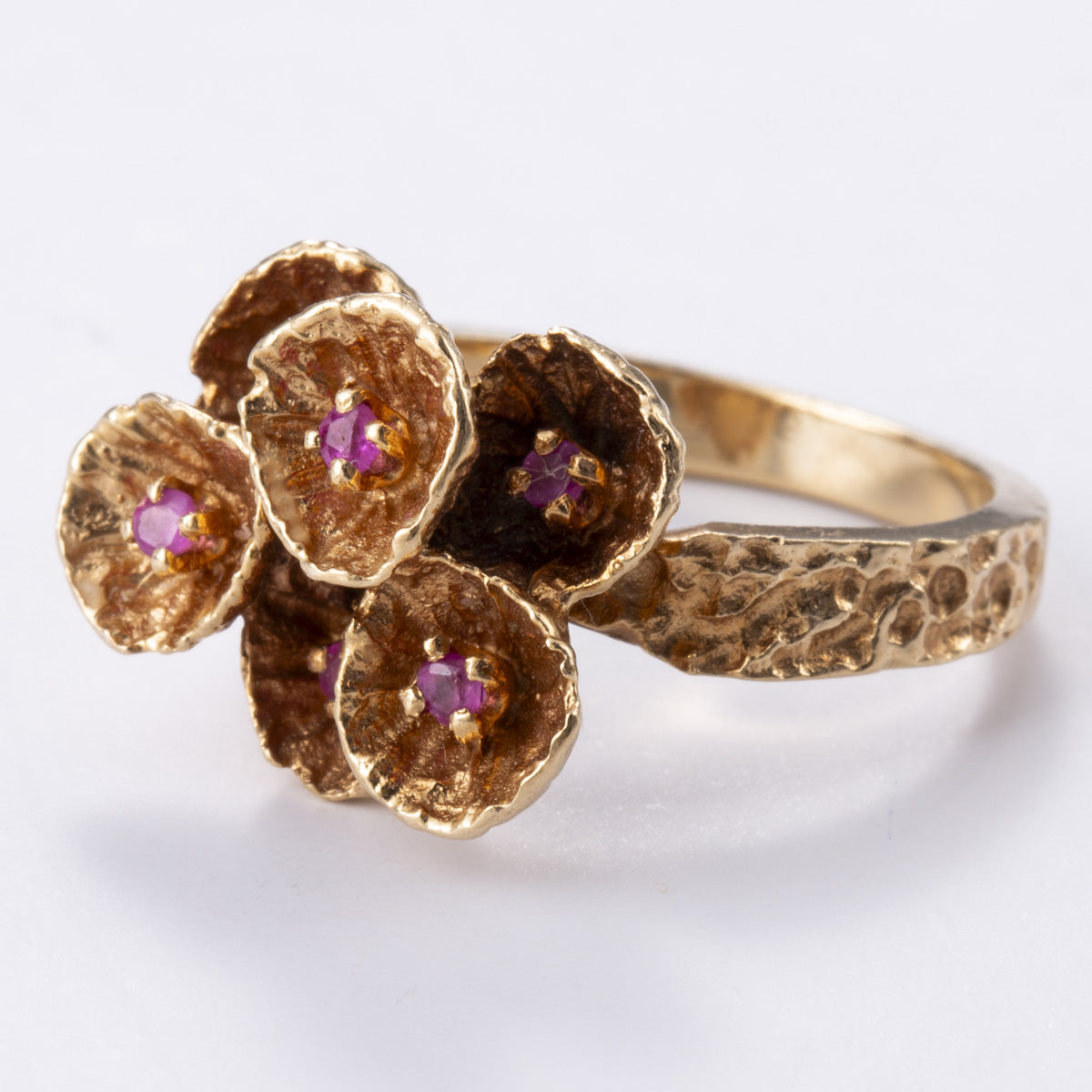 14k Yellow Gold Ruby Ring | 0.10ctw | Sz 5.5