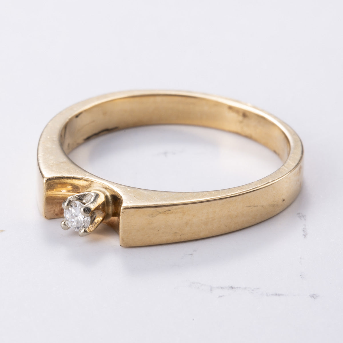 14k Yellow Gold Diamond Ring | 0.05ct | Sz 4.5