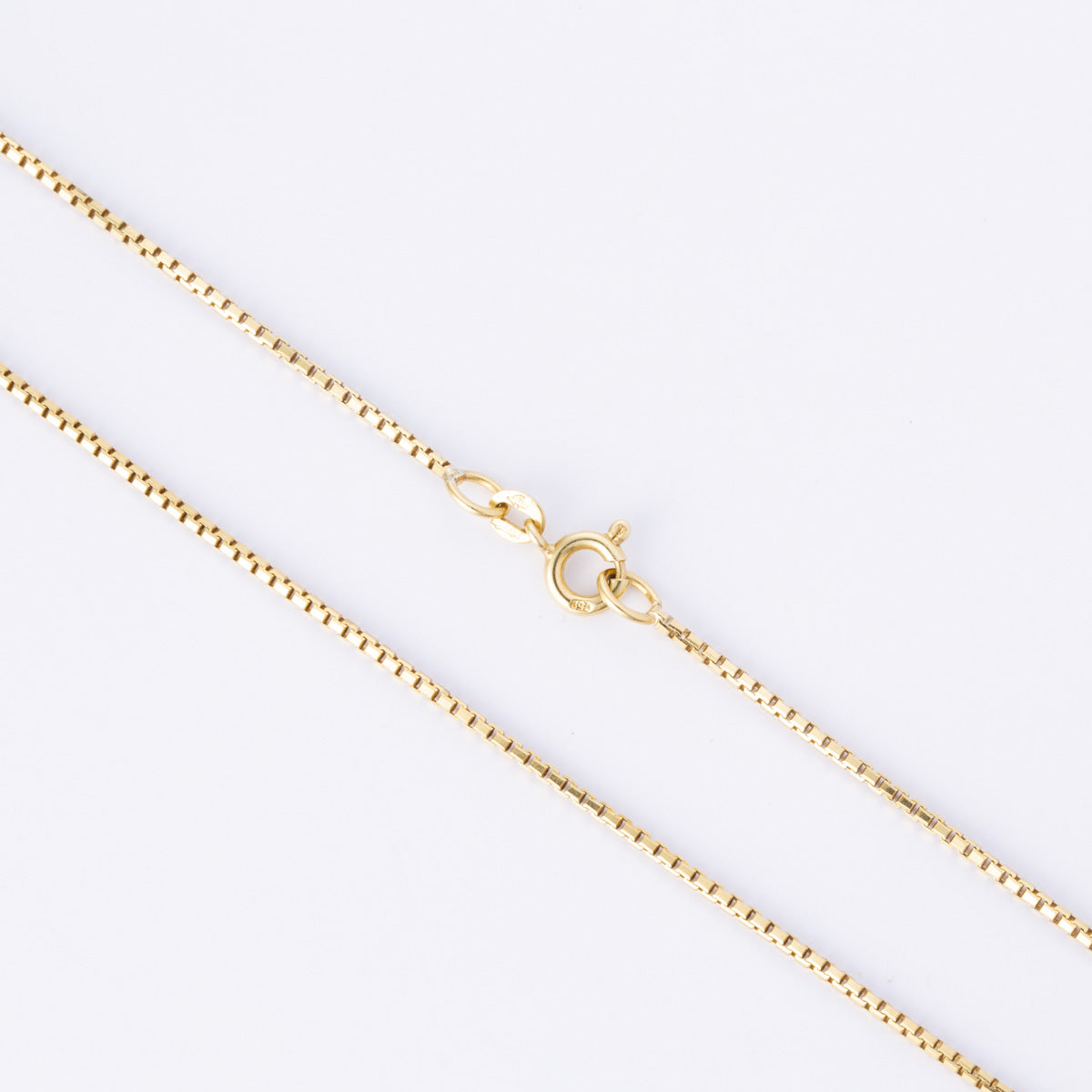 Chaîne à maillons carrés en or jaune 18 carats | 58 cm