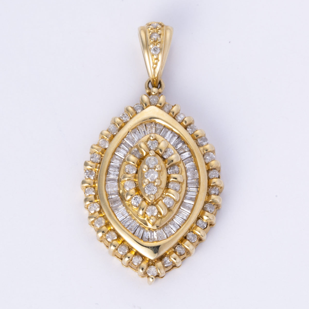 14k Yellow Gold Diamond Pendent | 1.03ctw |