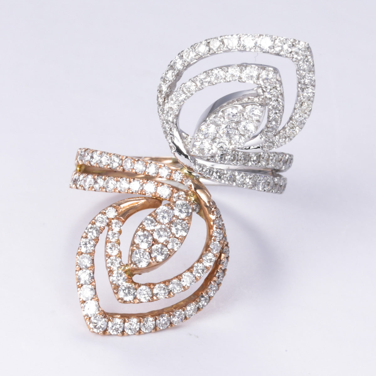 14k Fancy Design Diamond Ring | 1.69ctw | Sz 6.75
