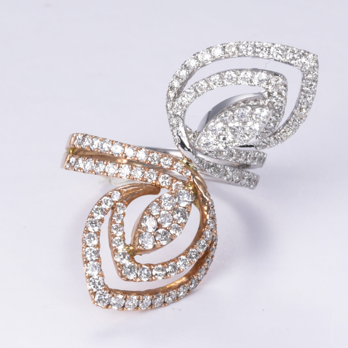 14k Fancy Design Diamond Ring | 1.69ctw | Sz 6.75