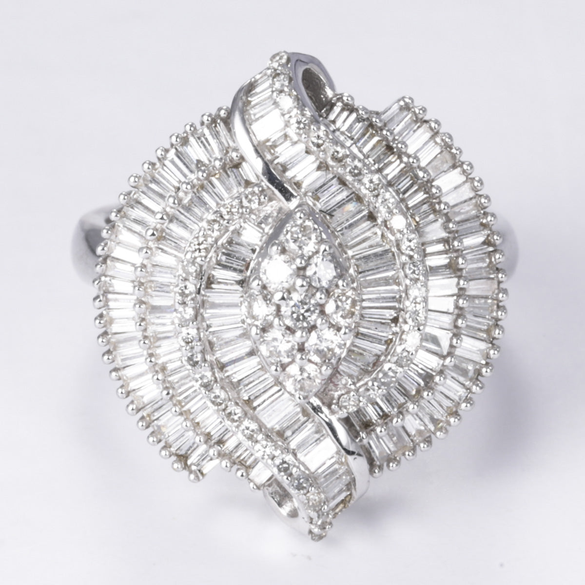 18k White Gold Fancy Diamond Ring | 1.00ctw | SZ 6.5
