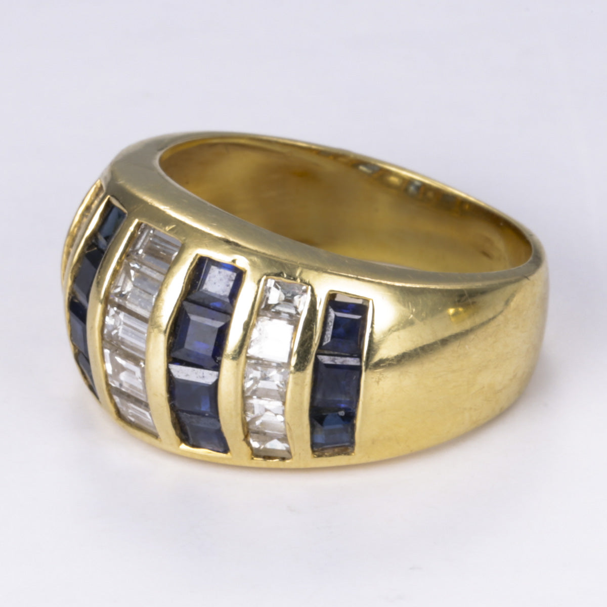 18k Diamond and Blue Sapphire Cocktail Ring | 0.91ctw, 1.41ctw | SZ 4.75