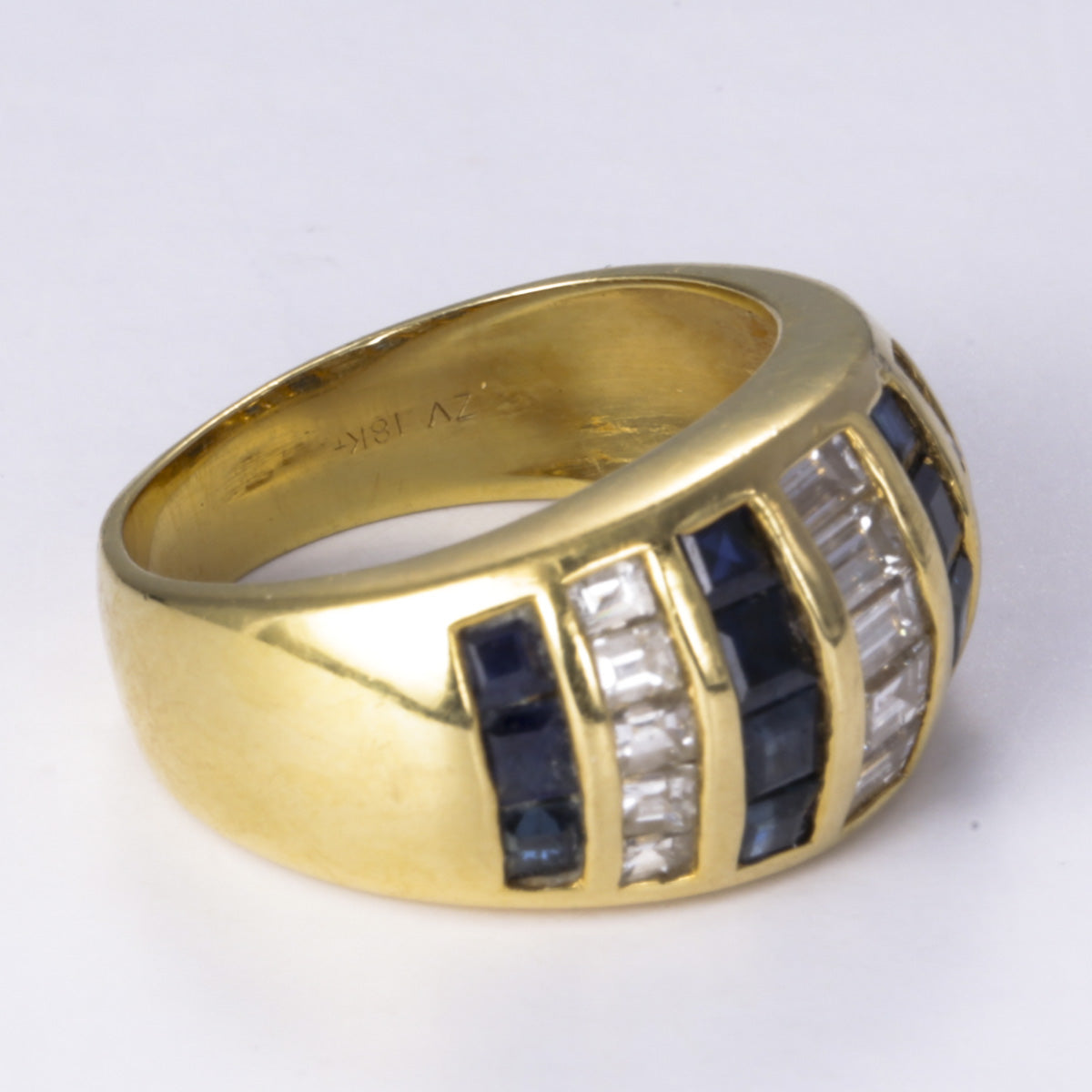 18k Diamond and Blue Sapphire Cocktail Ring | 0.91ctw, 1.41ctw | SZ 4.75