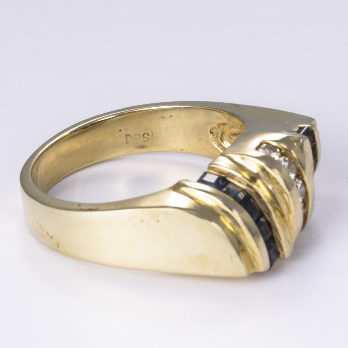 14k Sapphire and Diamond Cocktail Ring | 0.88ctw, 0.23ctw | SZ 9.25