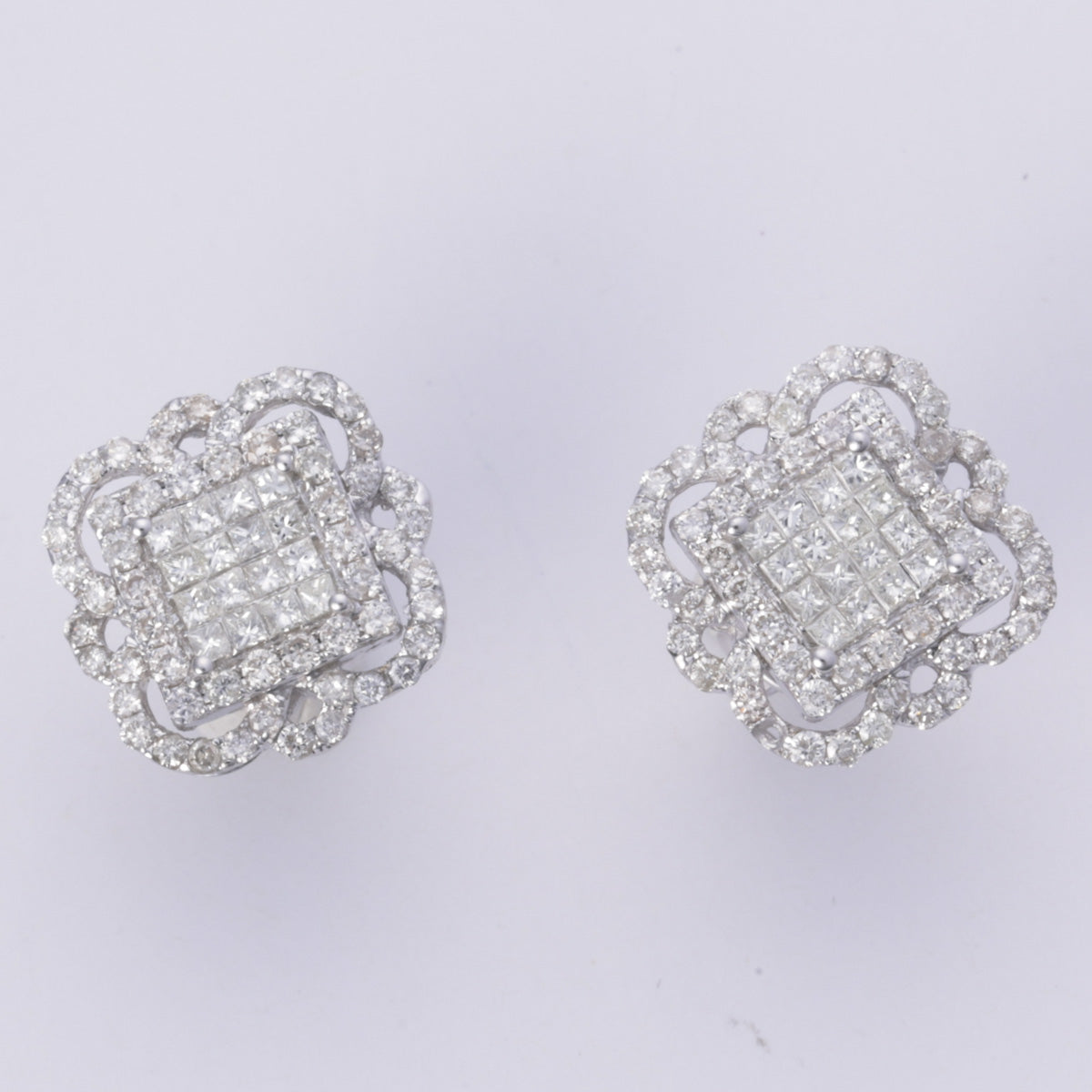 14k White Gold Diamond Earring | 1.69ctw |