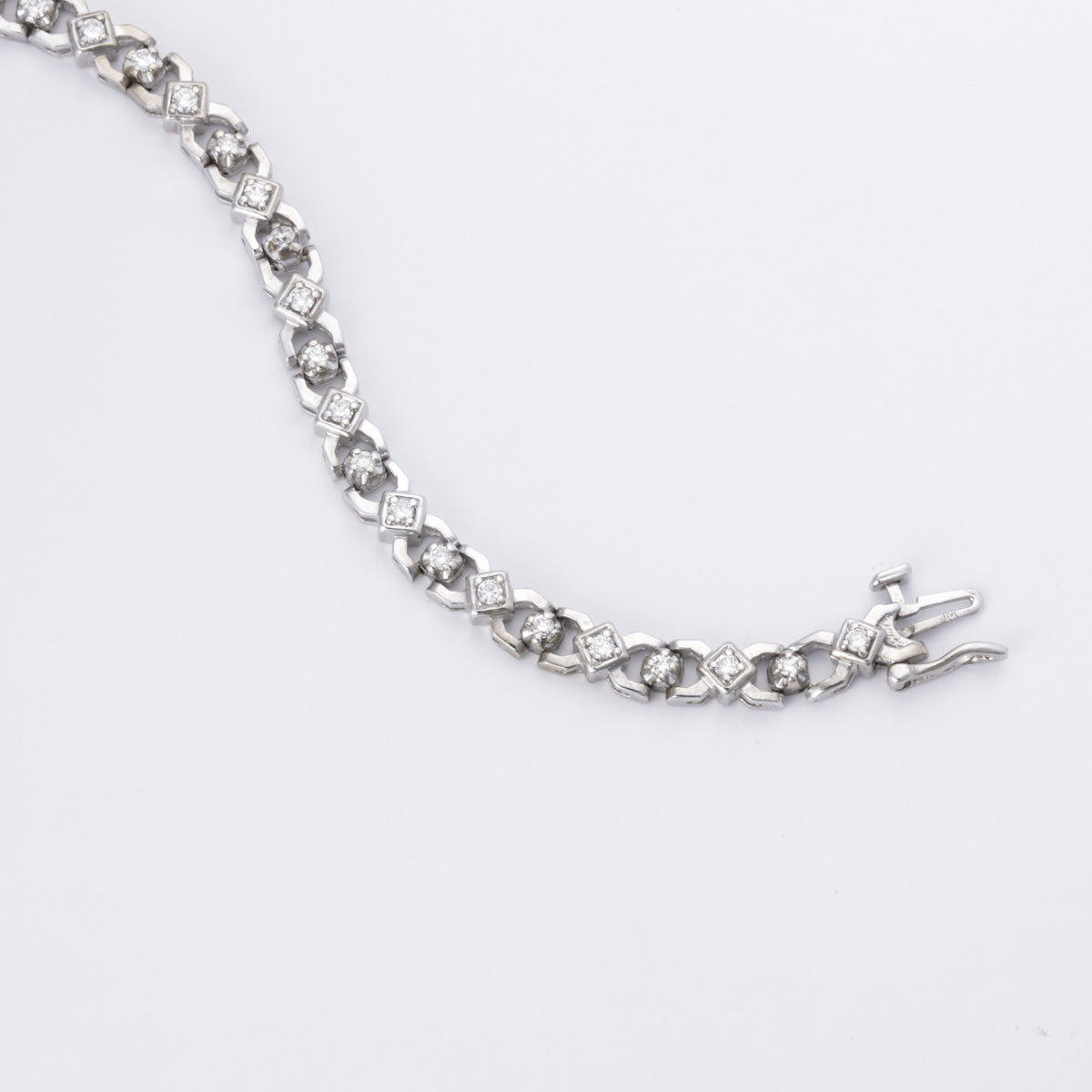 14k White Gold Diamond Bracelet | 1.00ctw | 7.25"