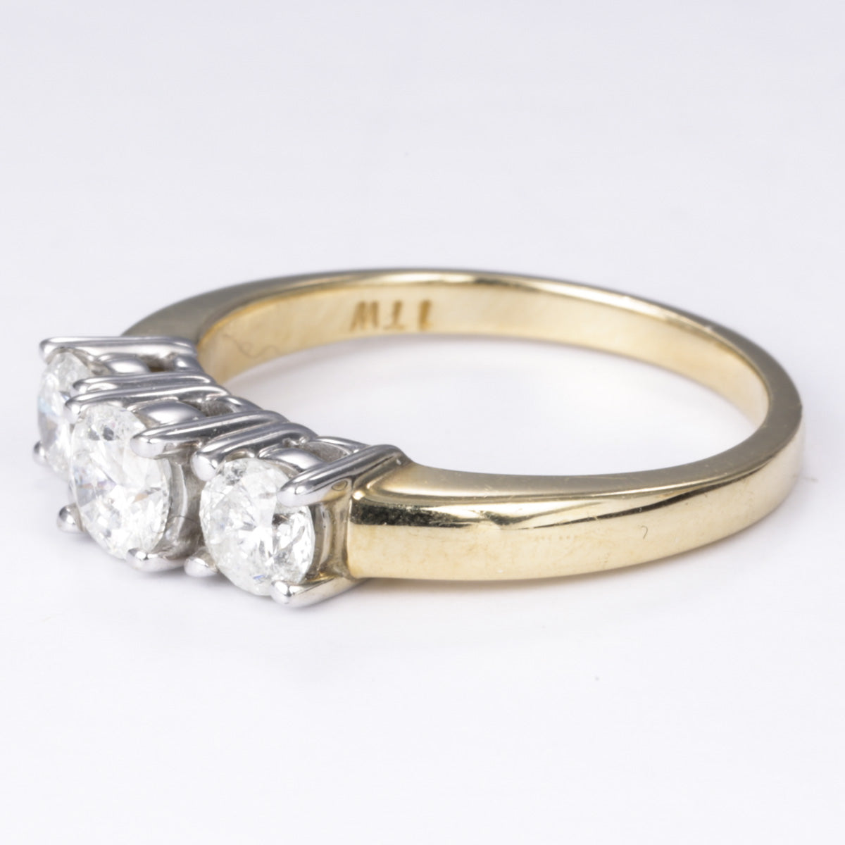 14k Three Stone Diamond Ring | 1.00ctw | Size 7
