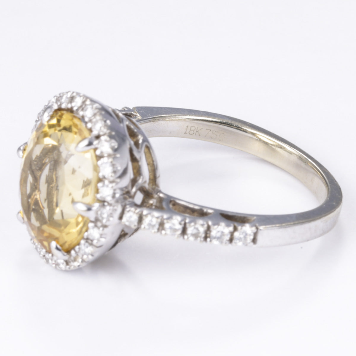 18k Citrine and Diamond Ring | 3.35ct, 0.31ctw |SZ 6.25 |