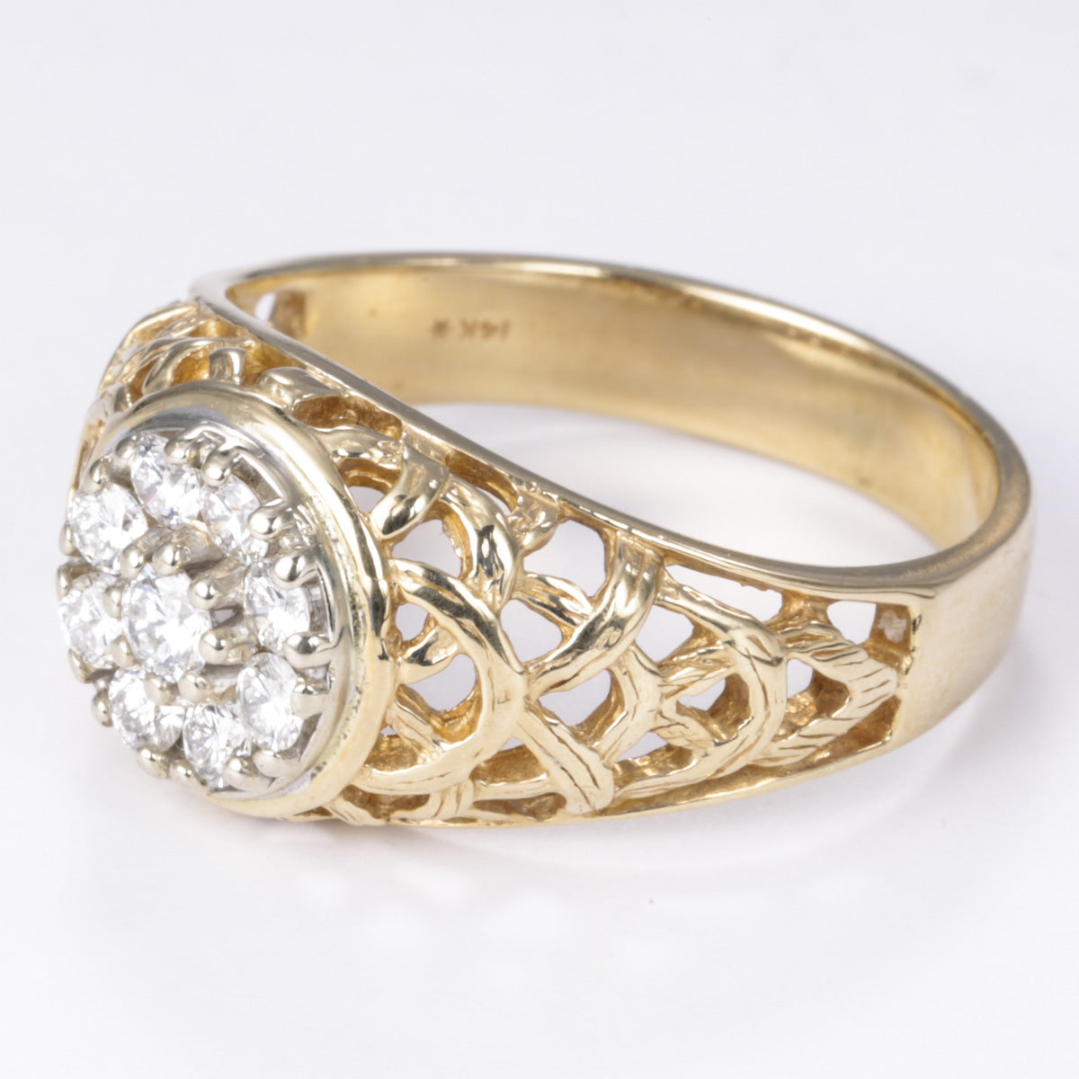 14k Yellow and White Gold Diamond Ring | 0.60ctw | Size 9.75