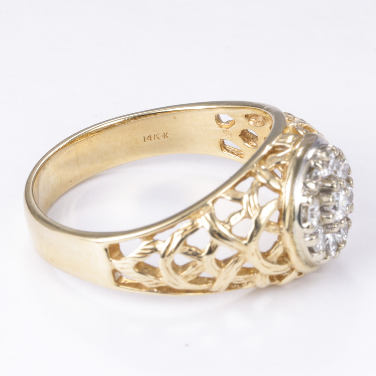 14k Yellow and White Gold Diamond Ring | 0.60ctw | Size 9.75
