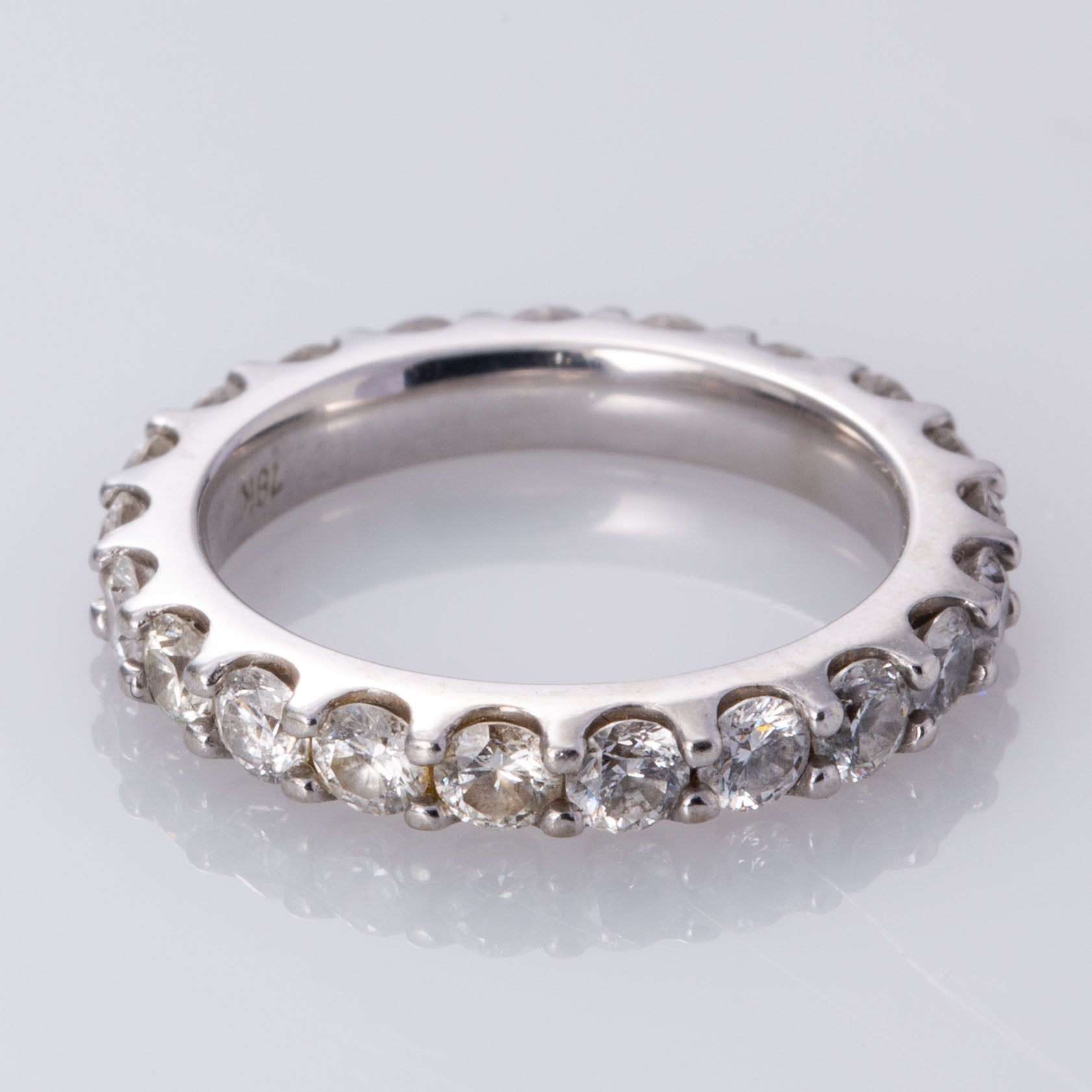 18K Diamond Eternity Band| 1.58 ctw I1 H/I | SZ 4.5 |