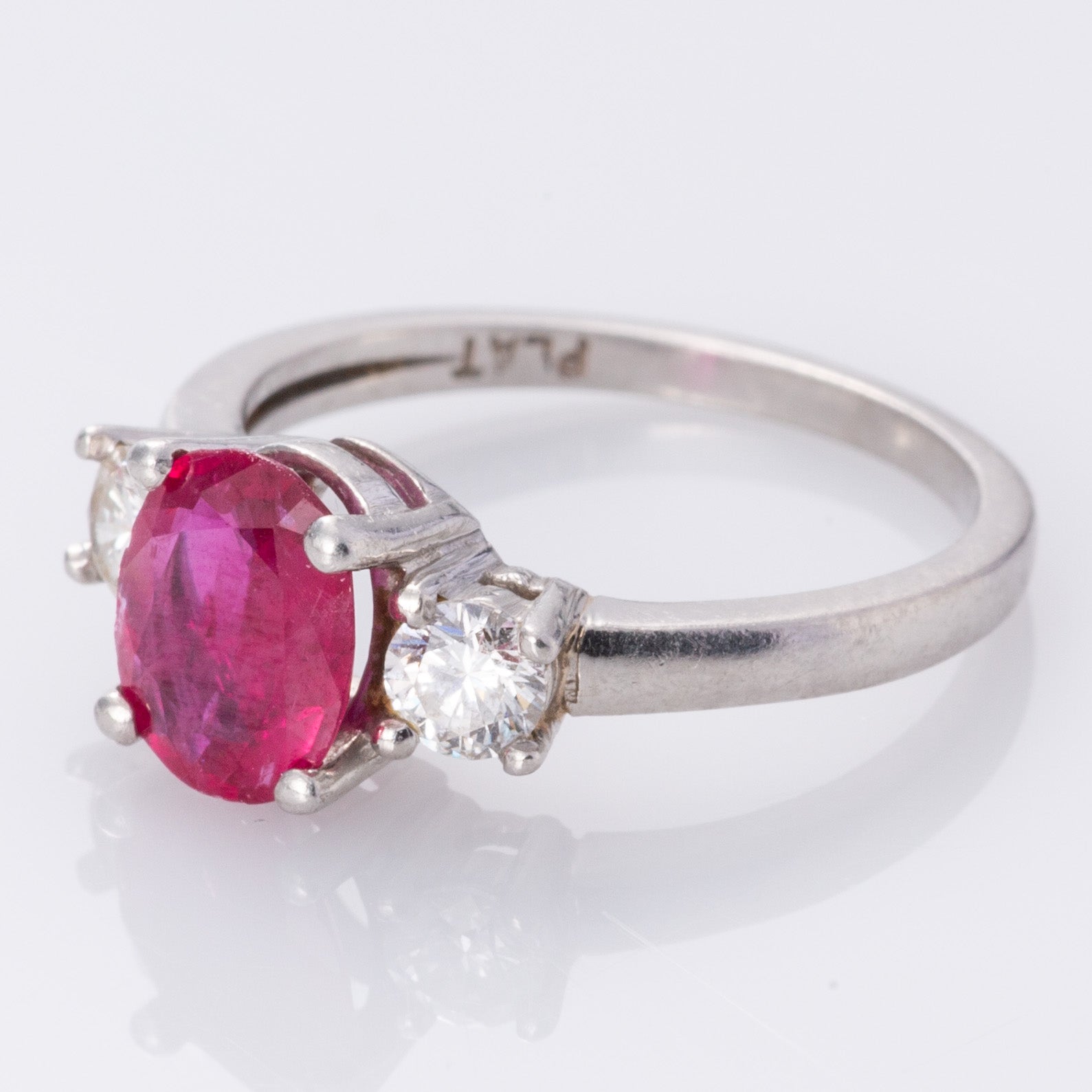 Platinum Ruby and Diamond Cocktail Ring | 1.04ct, 0.35ctw | SZ 5.25 |