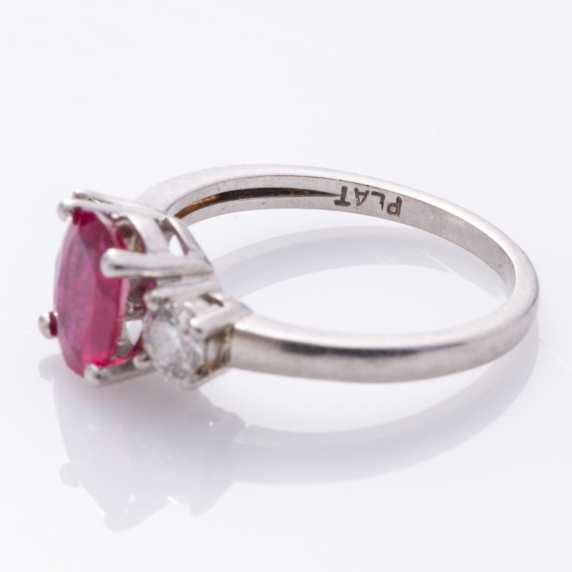 Platinum Ruby and Diamond Cocktail Ring | 1.04ct, 0.35ctw | SZ 5.25 |