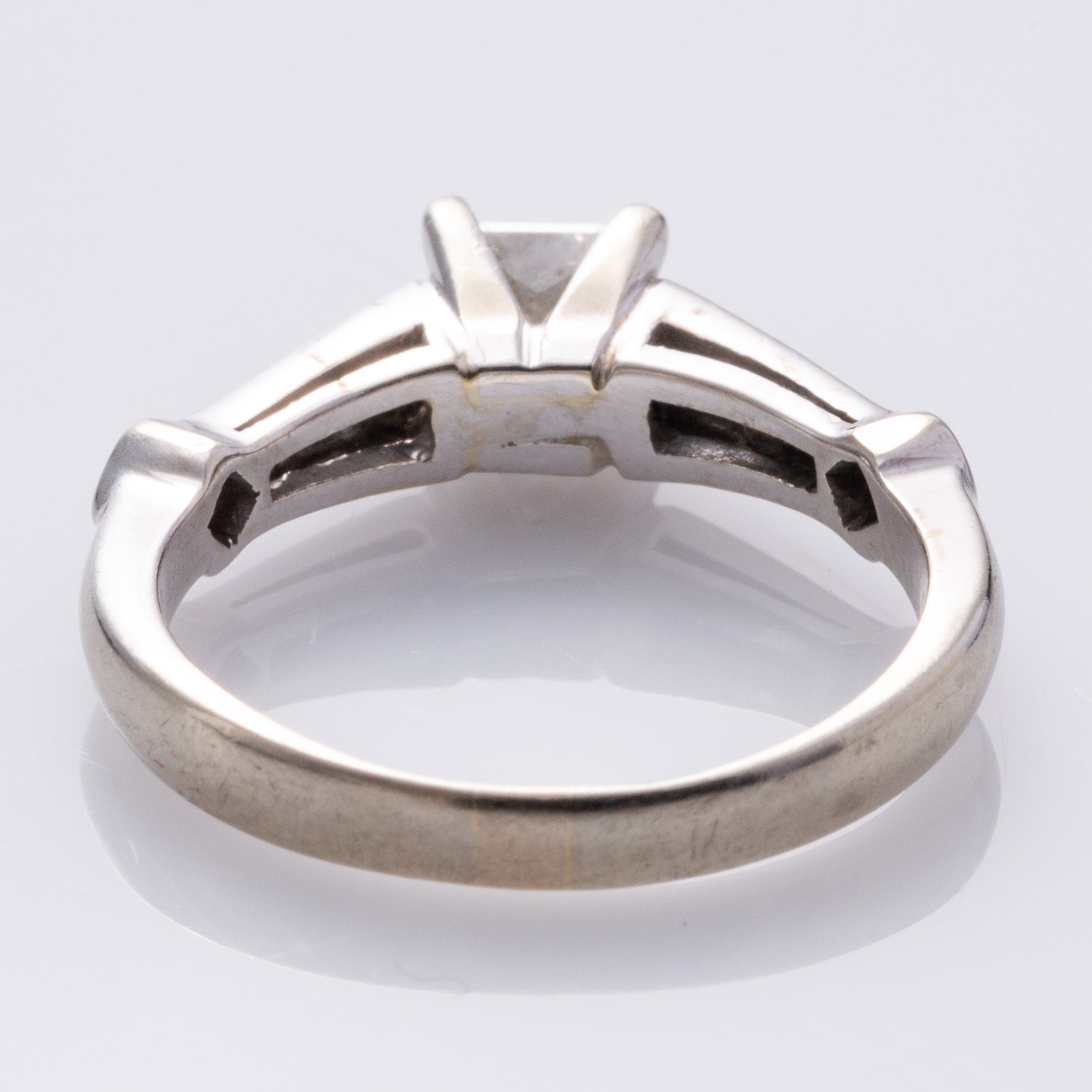 14K White Gold Princess Cut Diamond Ring Engagement | 0.84 ctw | SZ 6.5 |