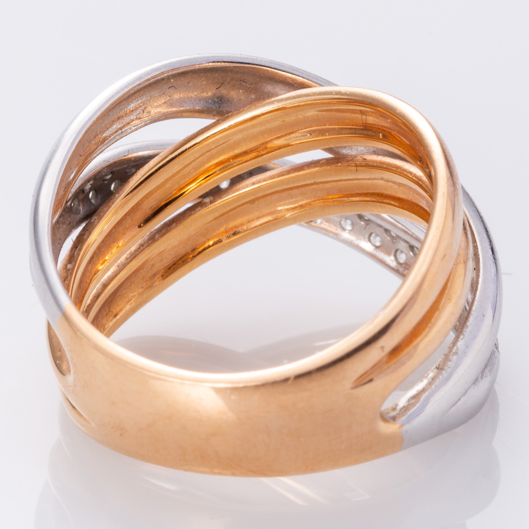 18K Yellow and White Gold Diamond Ring | 0.44ctw | SZ 7 |
