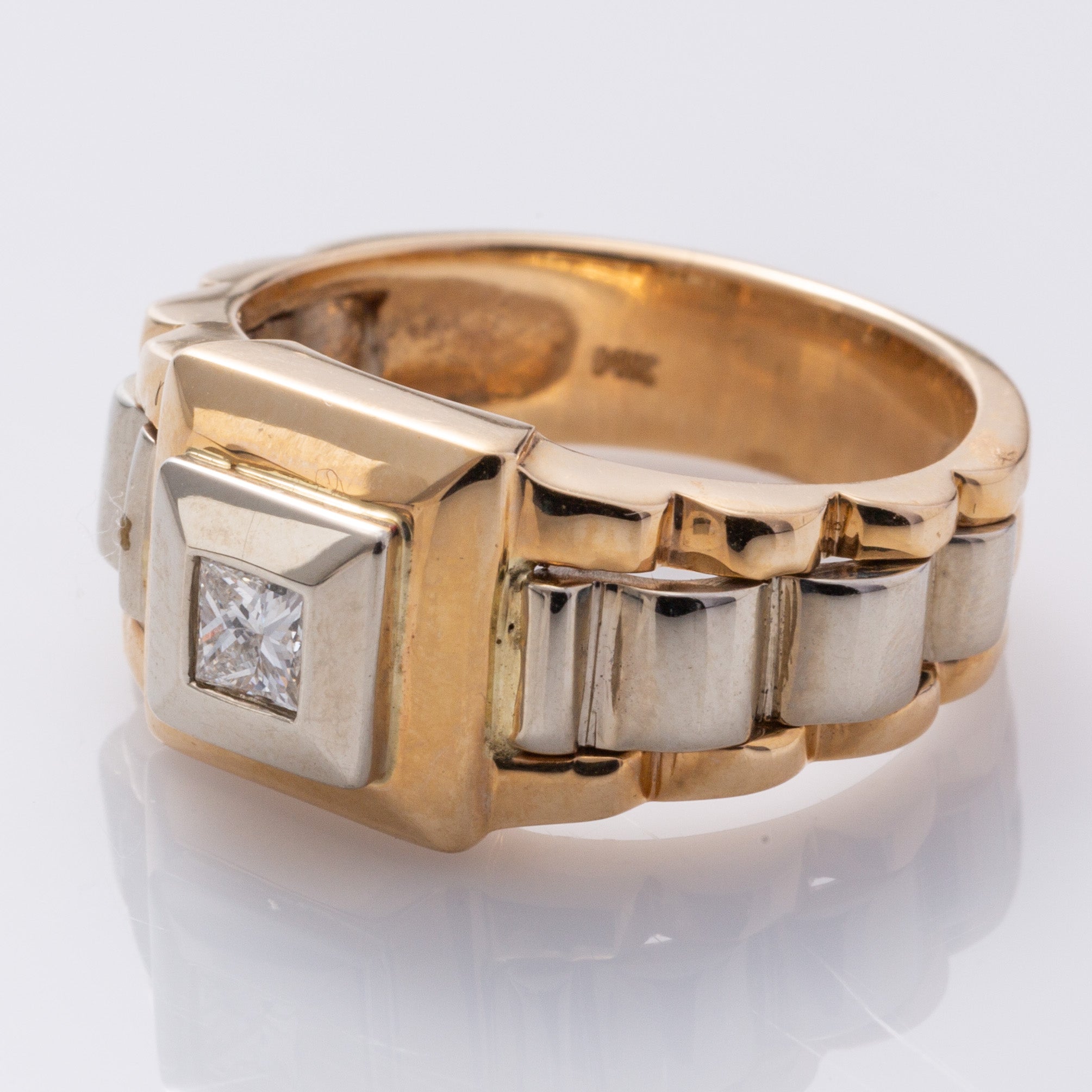 14K Yellow and White Gold Diamond Ring | 0.28ct | SZ 9.75 |
