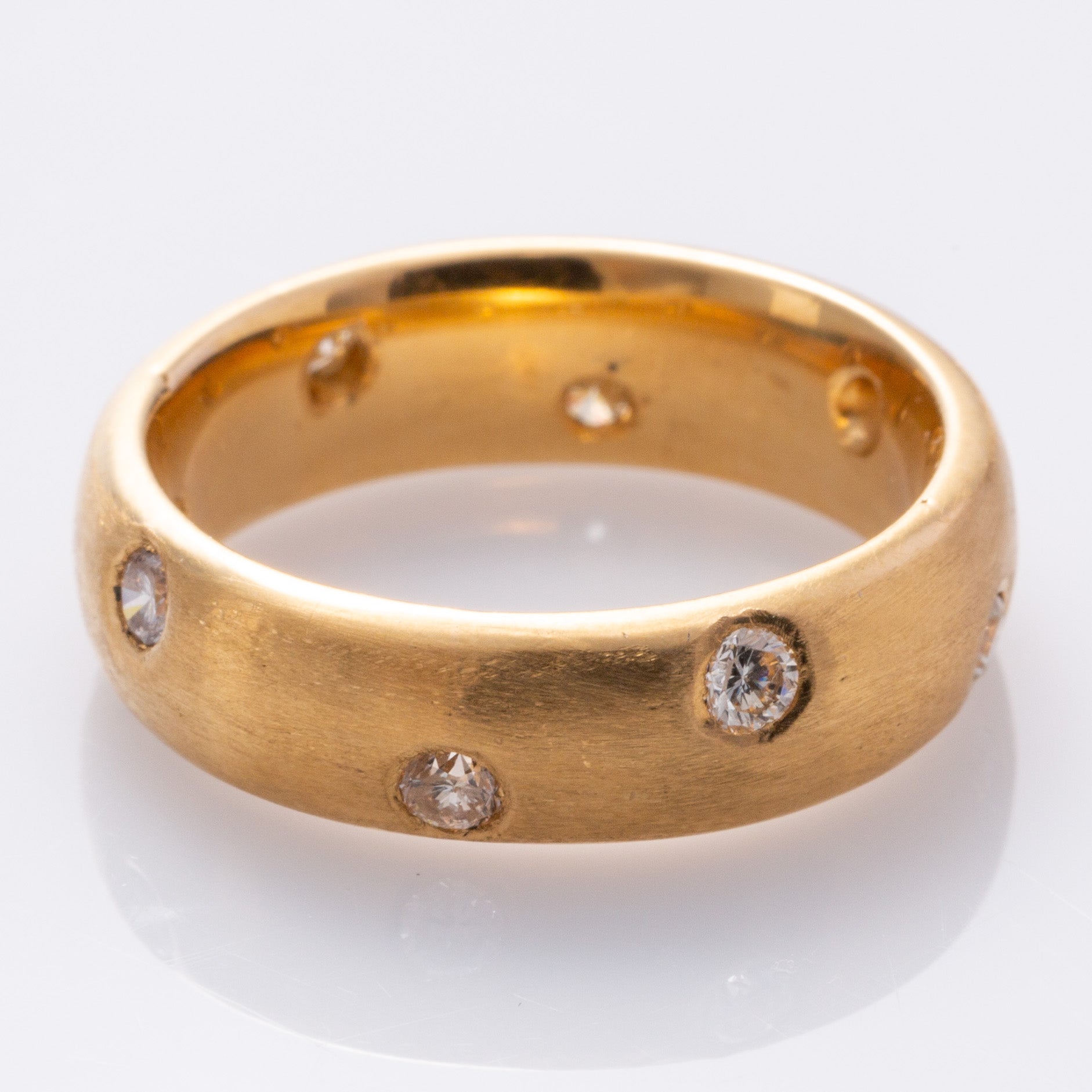 Bague en or jaune 14 carats et diamants | 0,52 ct | Taille 8,75 |