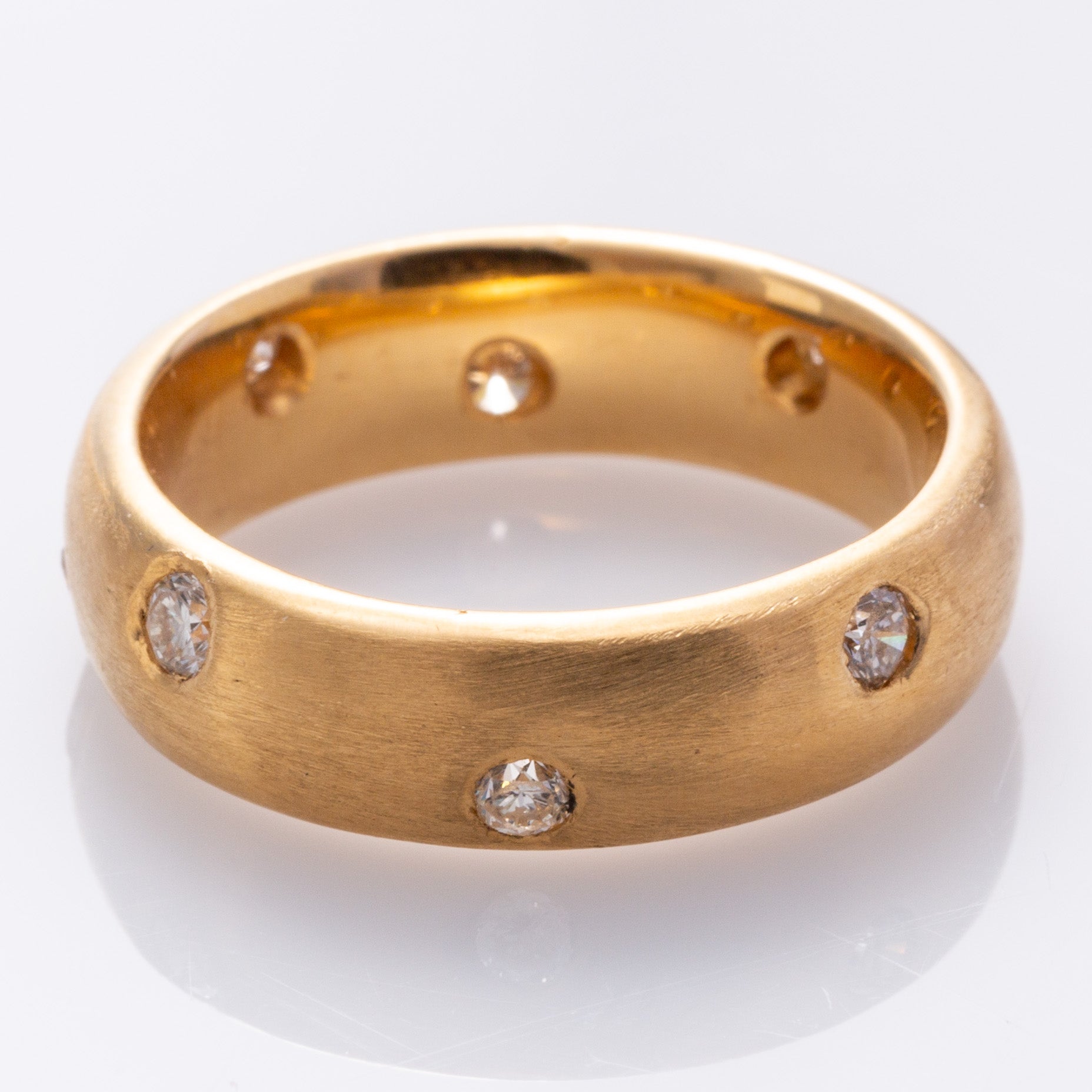 Bague en or jaune 14 carats et diamants | 0,52 ct | Taille 8,75 |