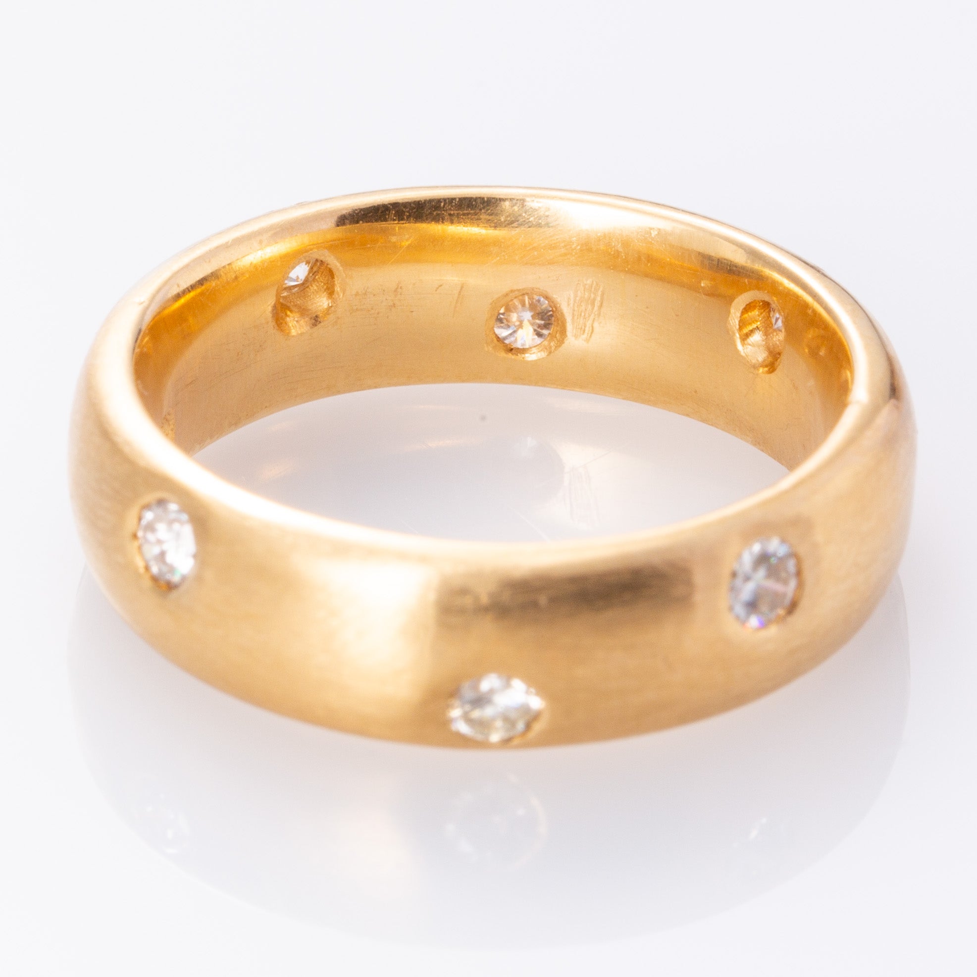 Bague en or jaune 14 carats et diamants | 0,52 ct | Taille 8,75 |