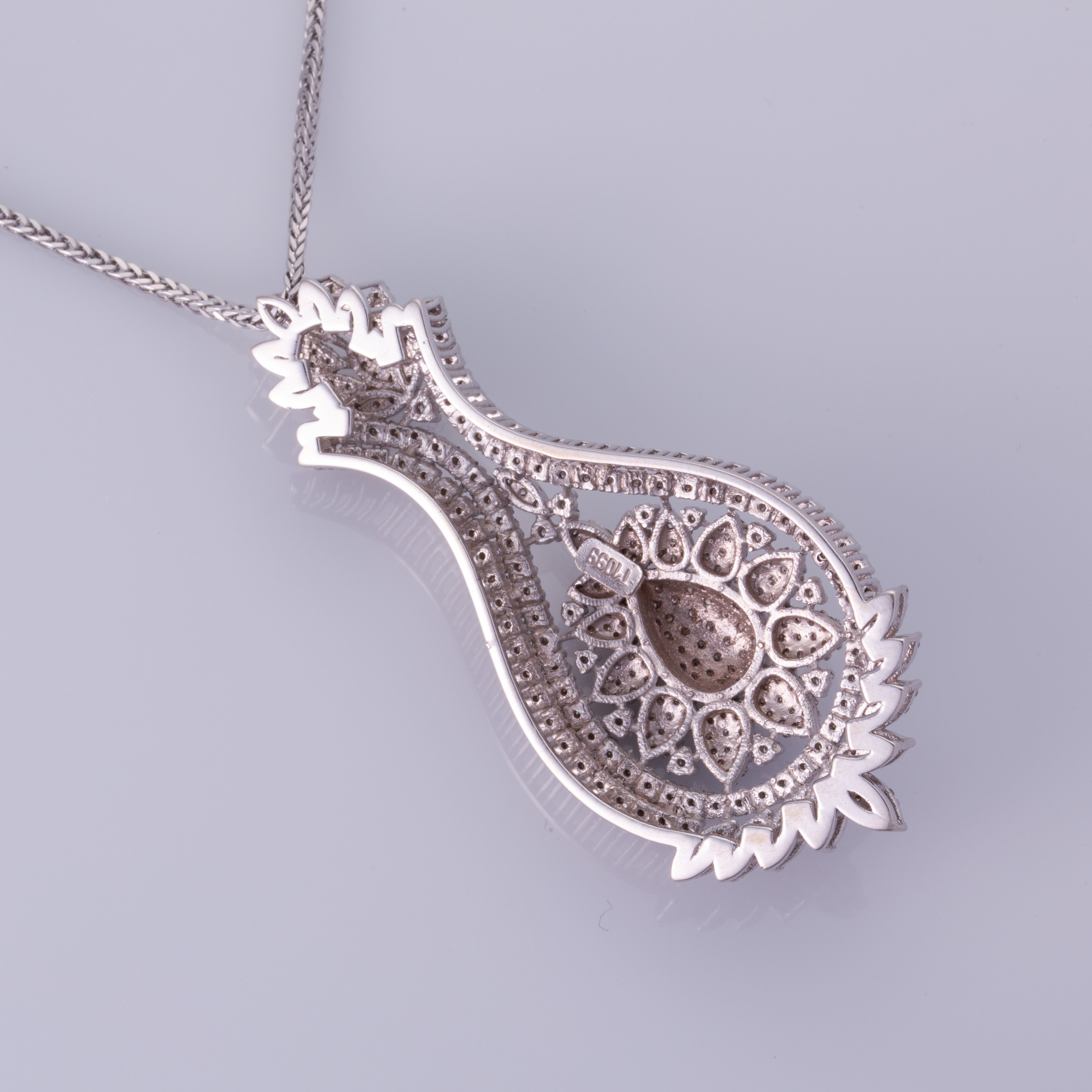 18K White Gold Diamond Necklace | 4.85ctw | 20"|