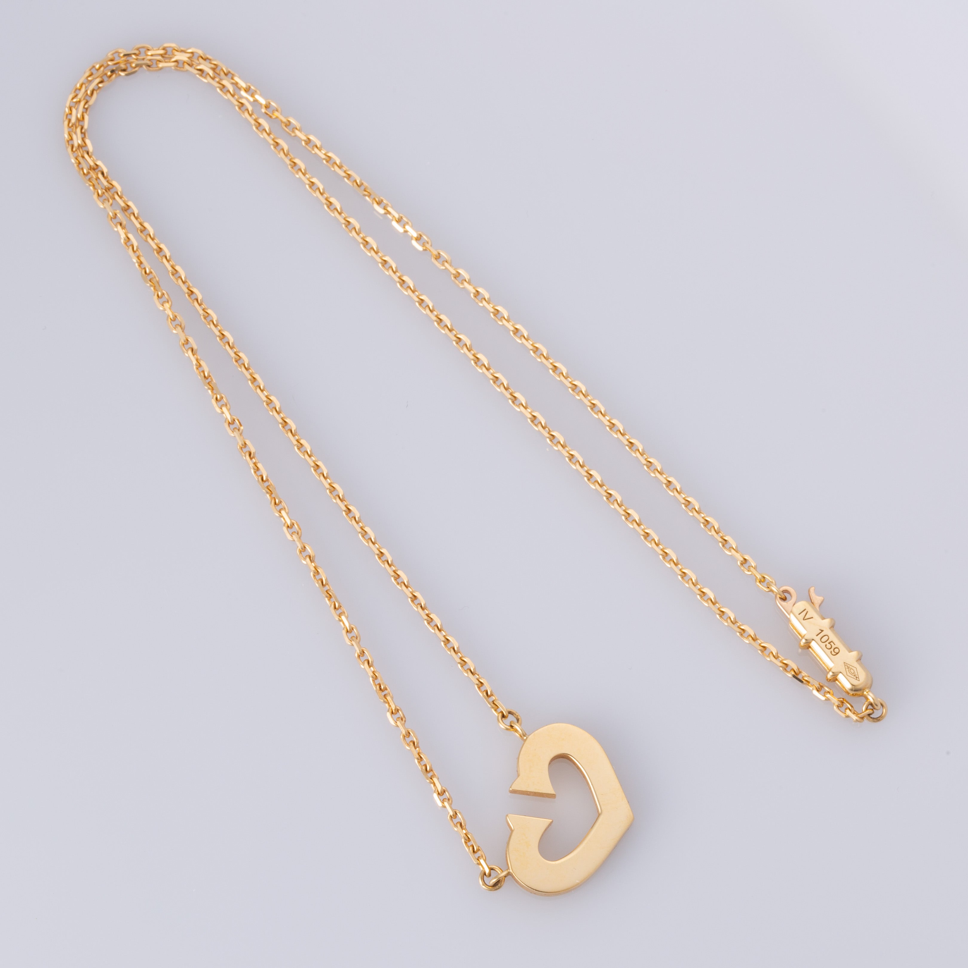 18K Yellow Gold "Cartier C de Heart" Necklace | 16"