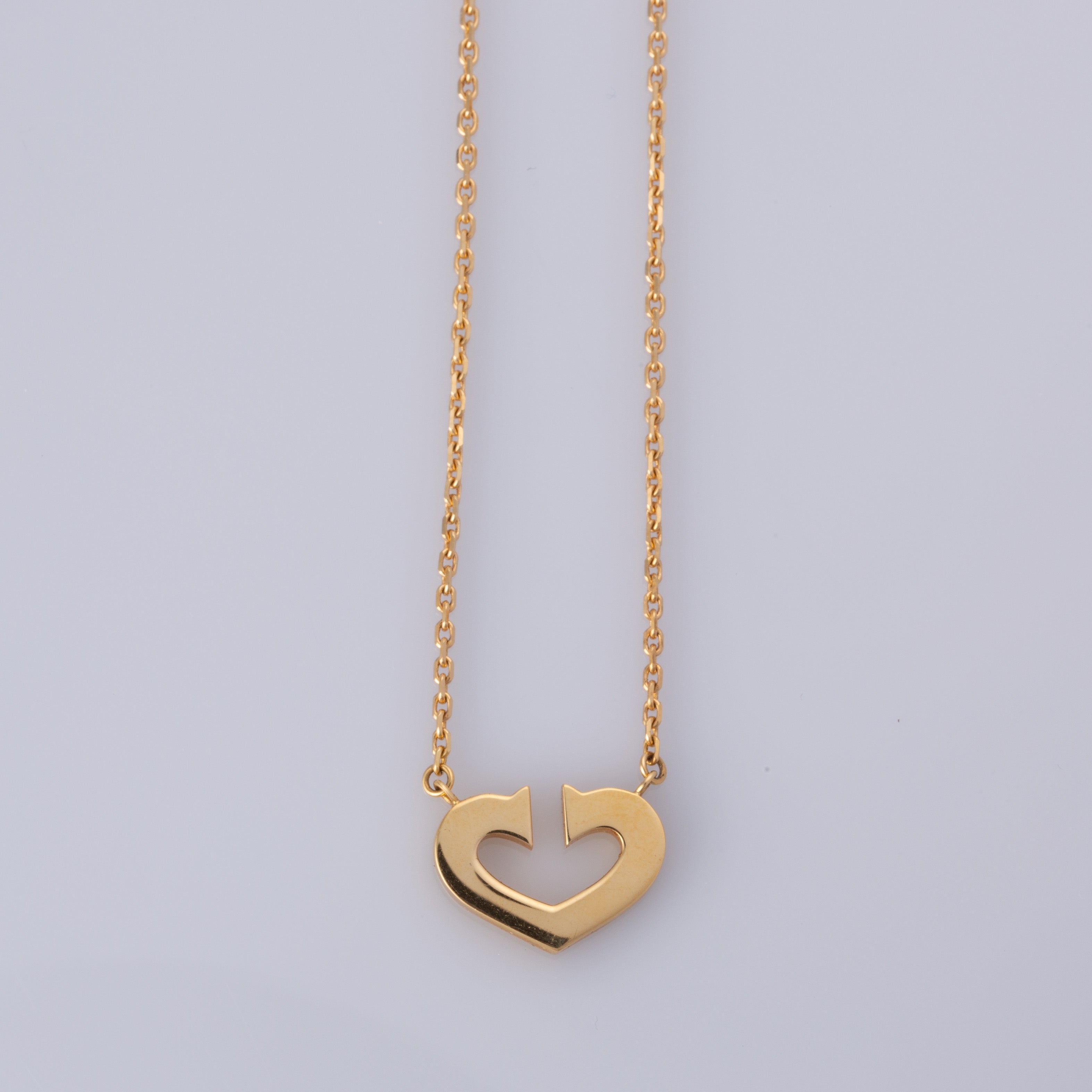 18K Yellow Gold "Cartier C de Heart" Necklace | 16"