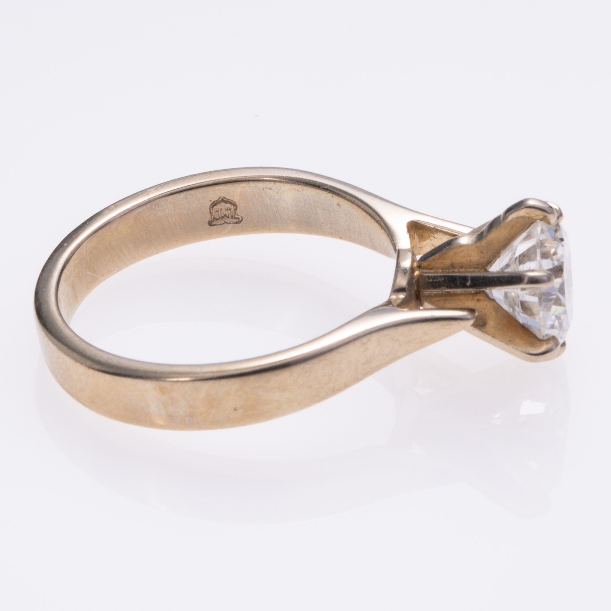 Bague solitaire en or blanc 14 carats avec diamant | 1,73 ct VVS1 F | 8,75