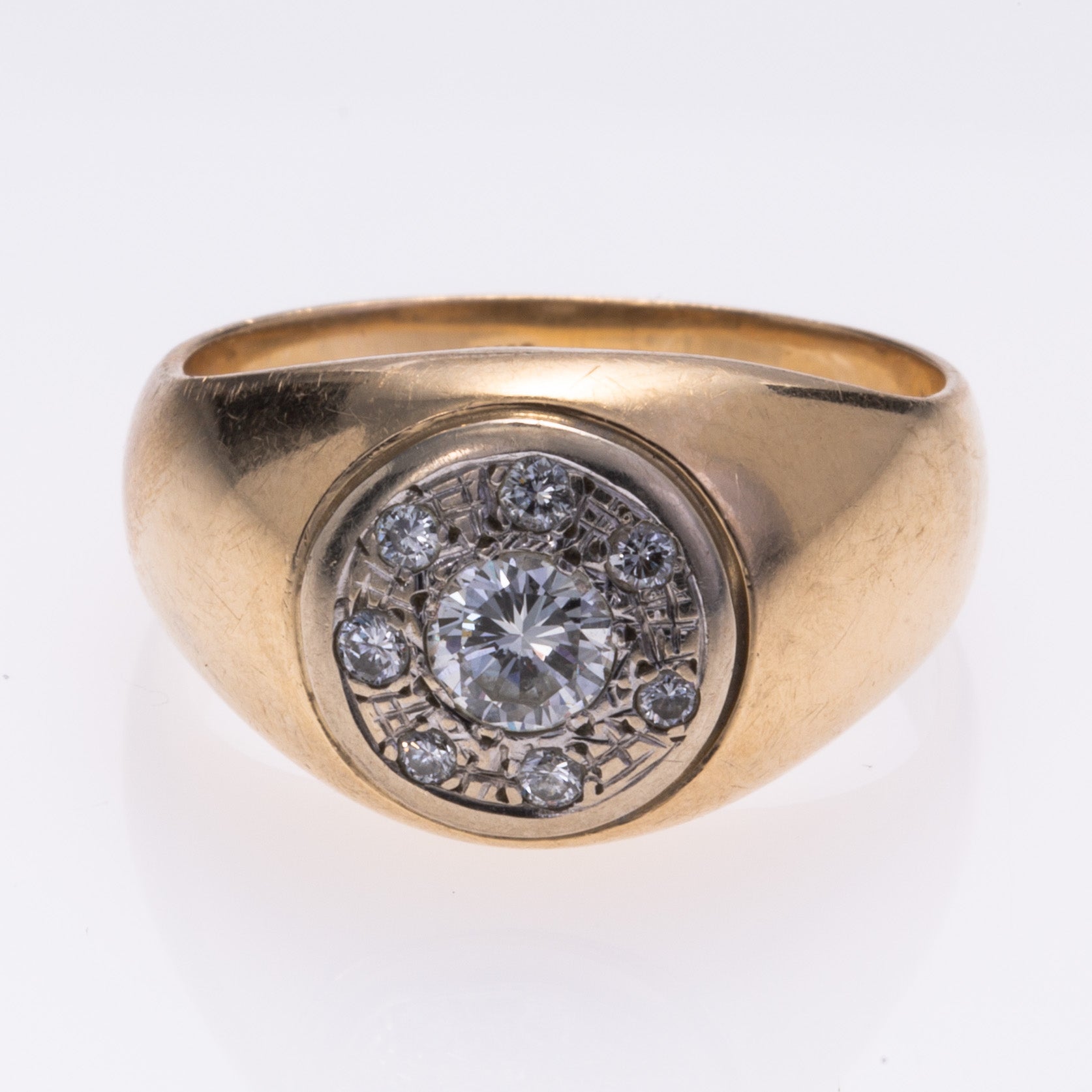 14k Yellow Gold  Diamond Ring | 0.52ctw VS1 G | SZ 9.5