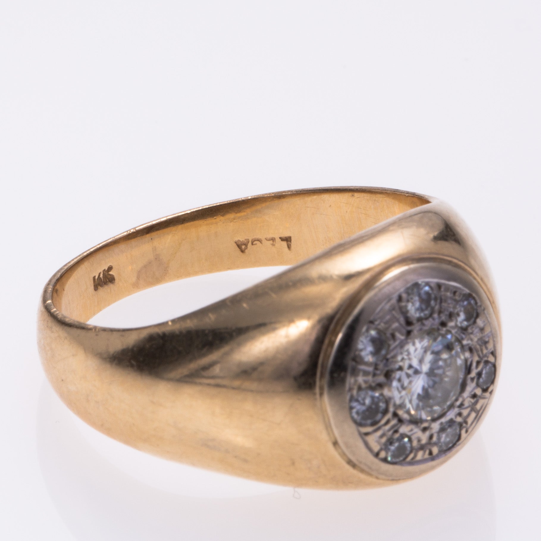 14k Yellow Gold  Diamond Ring | 0.52ctw VS1 G | SZ 9.5