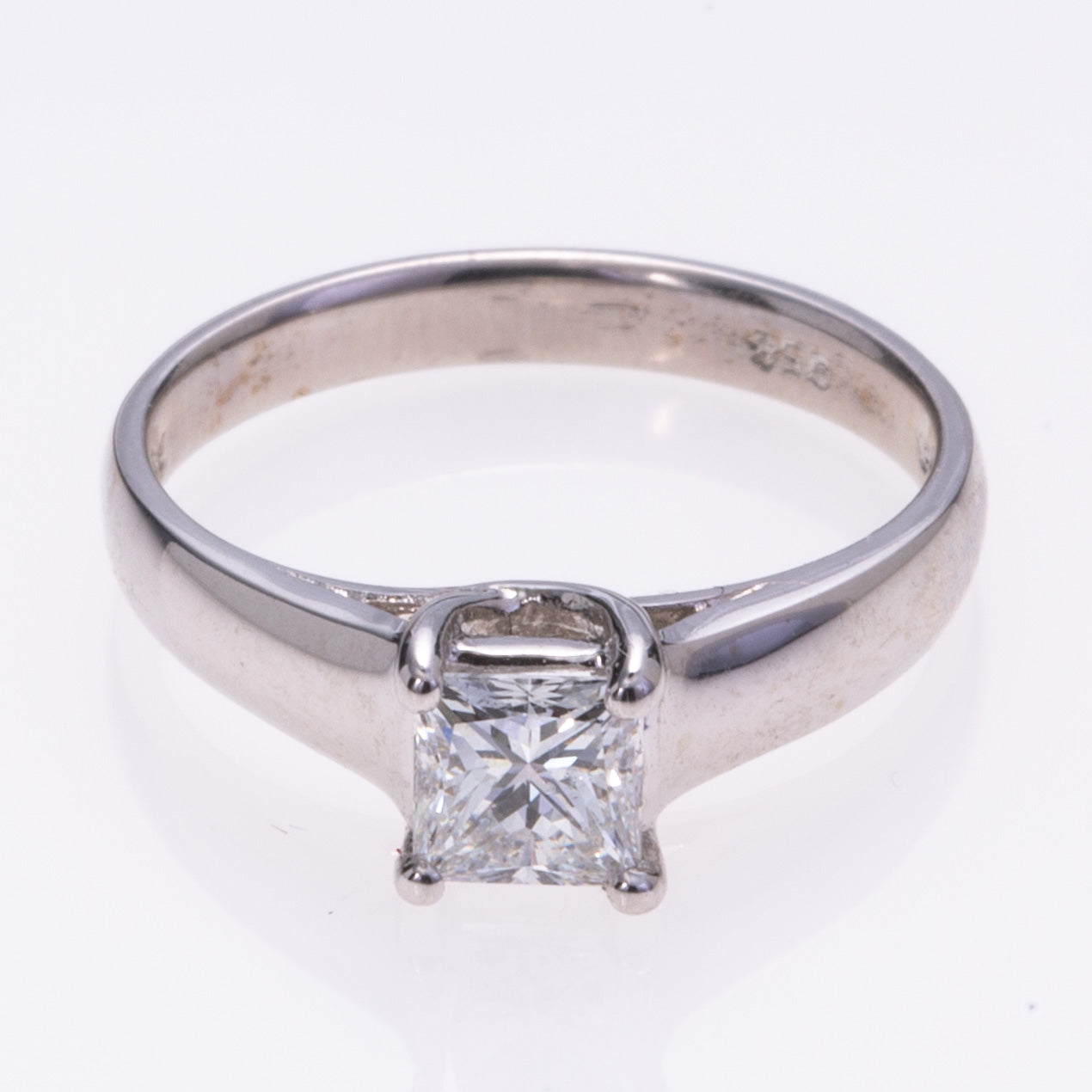 18k White Gold Princess Cut Diamond Engagement Ring | 0.55ct SI1 H | SZ 5