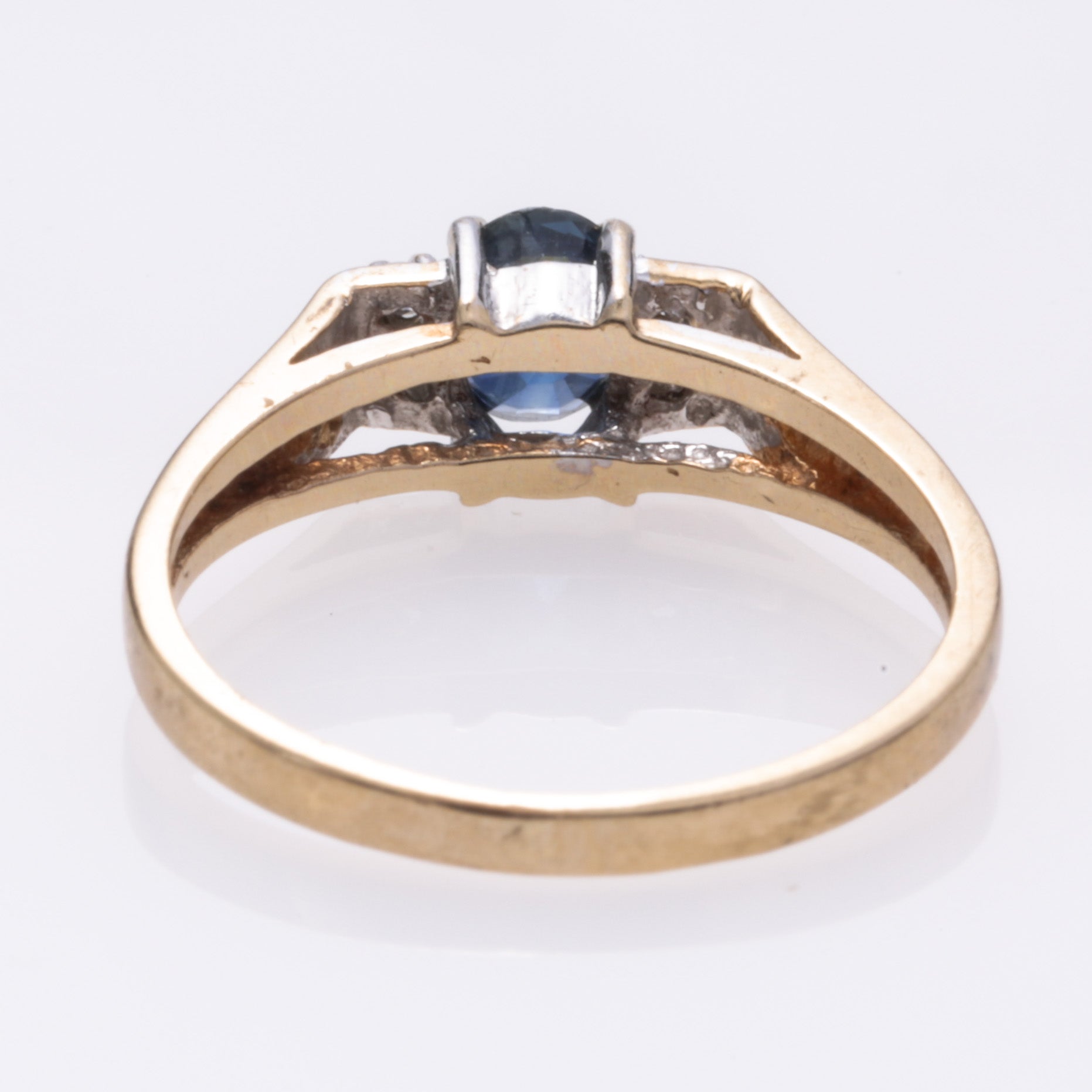 10k Yellow Gold Sapphire and Diamond Ring | 0.40ct, 0.02ctw | SZ 4.75