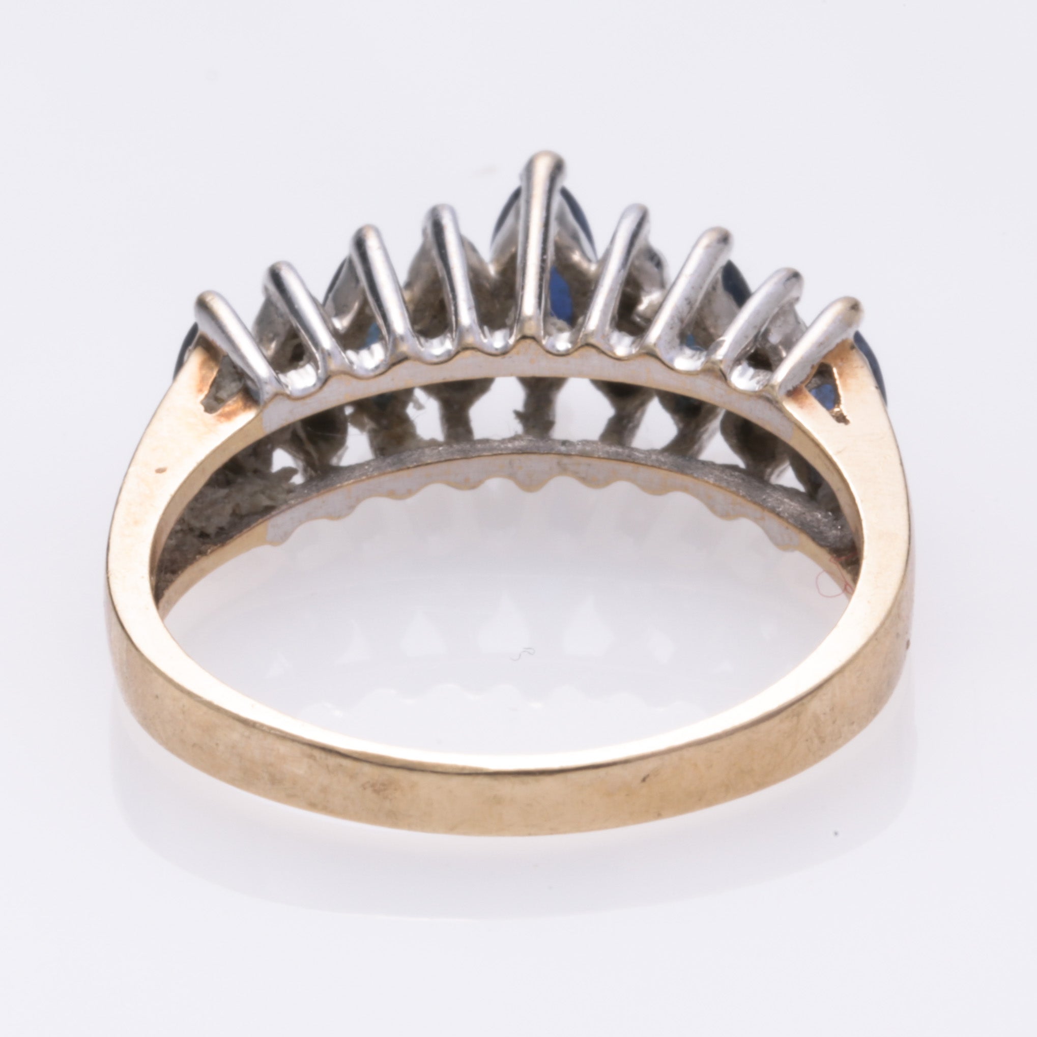 10k Yellow Gold Sapphire and Diamond Ring | 0.738ctw, 0.12ctw | SZ 6.25