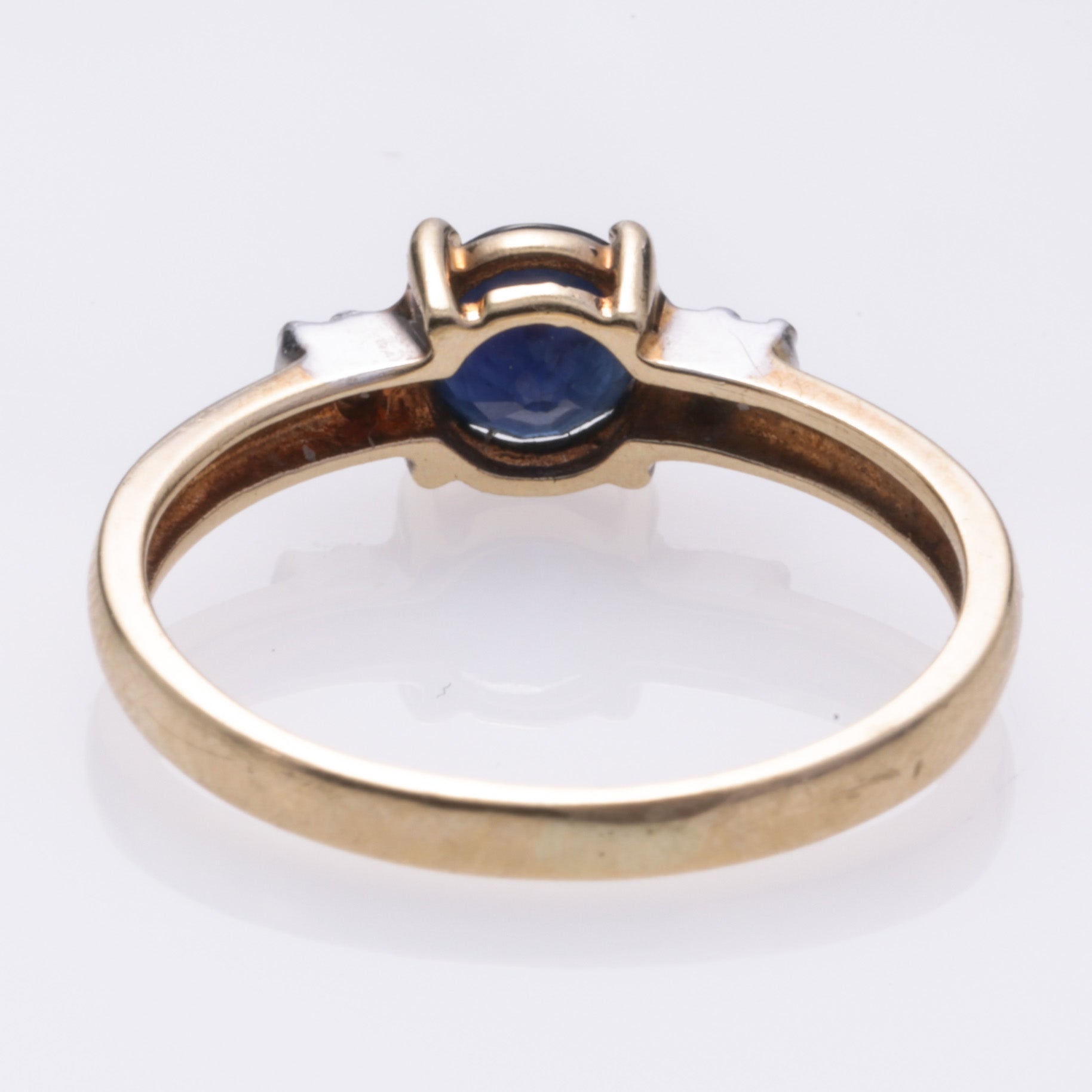 10k Yellow Gold Sapphire and Diamond Ring | 0.58ct, 0.02ctw | SZ 5
