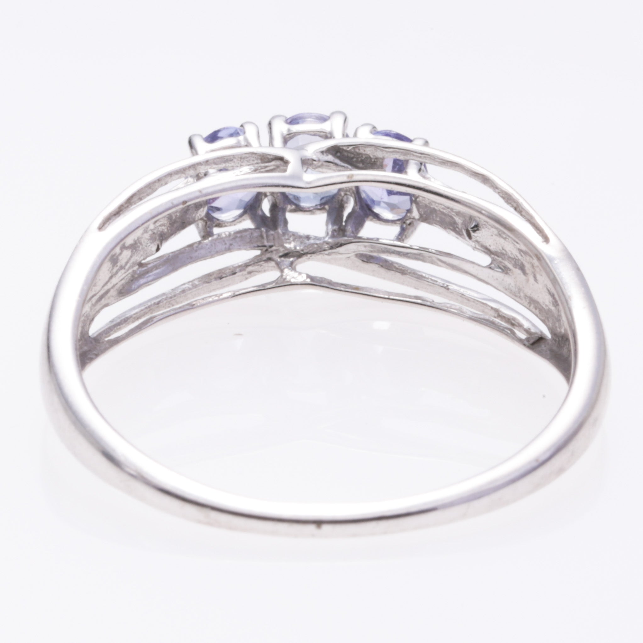 10K White Gold Tanzanite and Diamond Ring | 0.53ctw, 0.01ctw | SZ 7.75