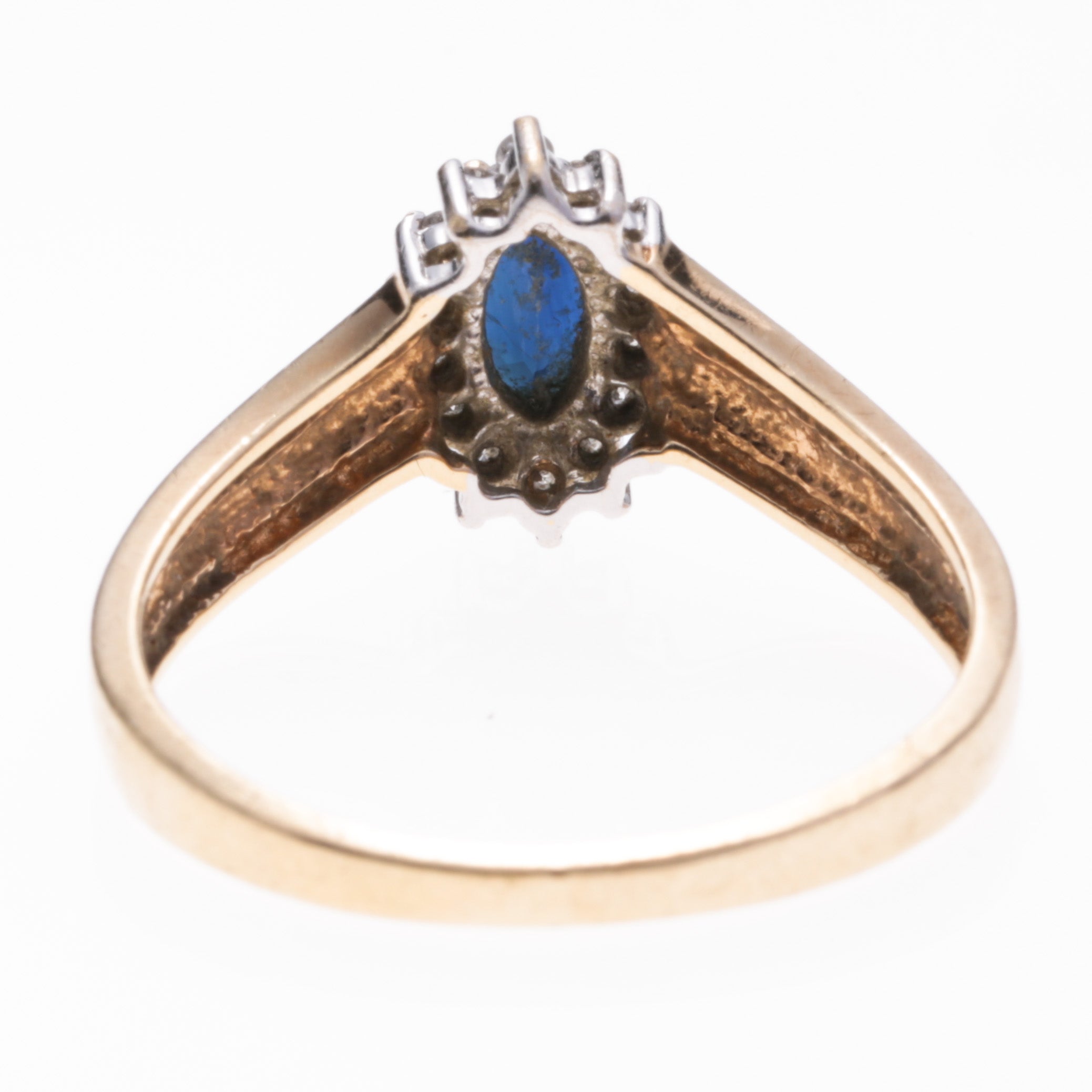 10K Yellow Gold Sapphire and Diamond Ring | 0.35ct, 0.125ctw | SZ 6.5