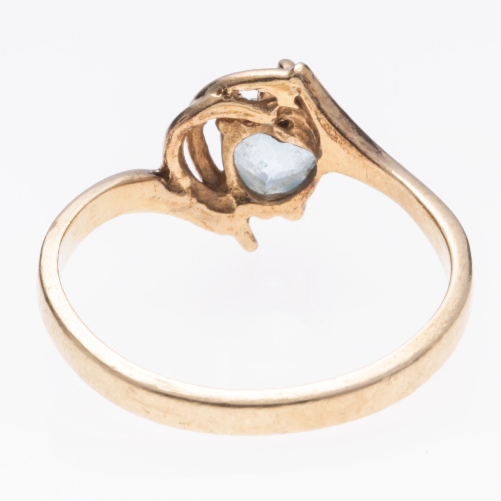 10K Yellow Gold Blue Topaz and Diamond Ring | 0.62ct, 0.005ct | SZ 5.75