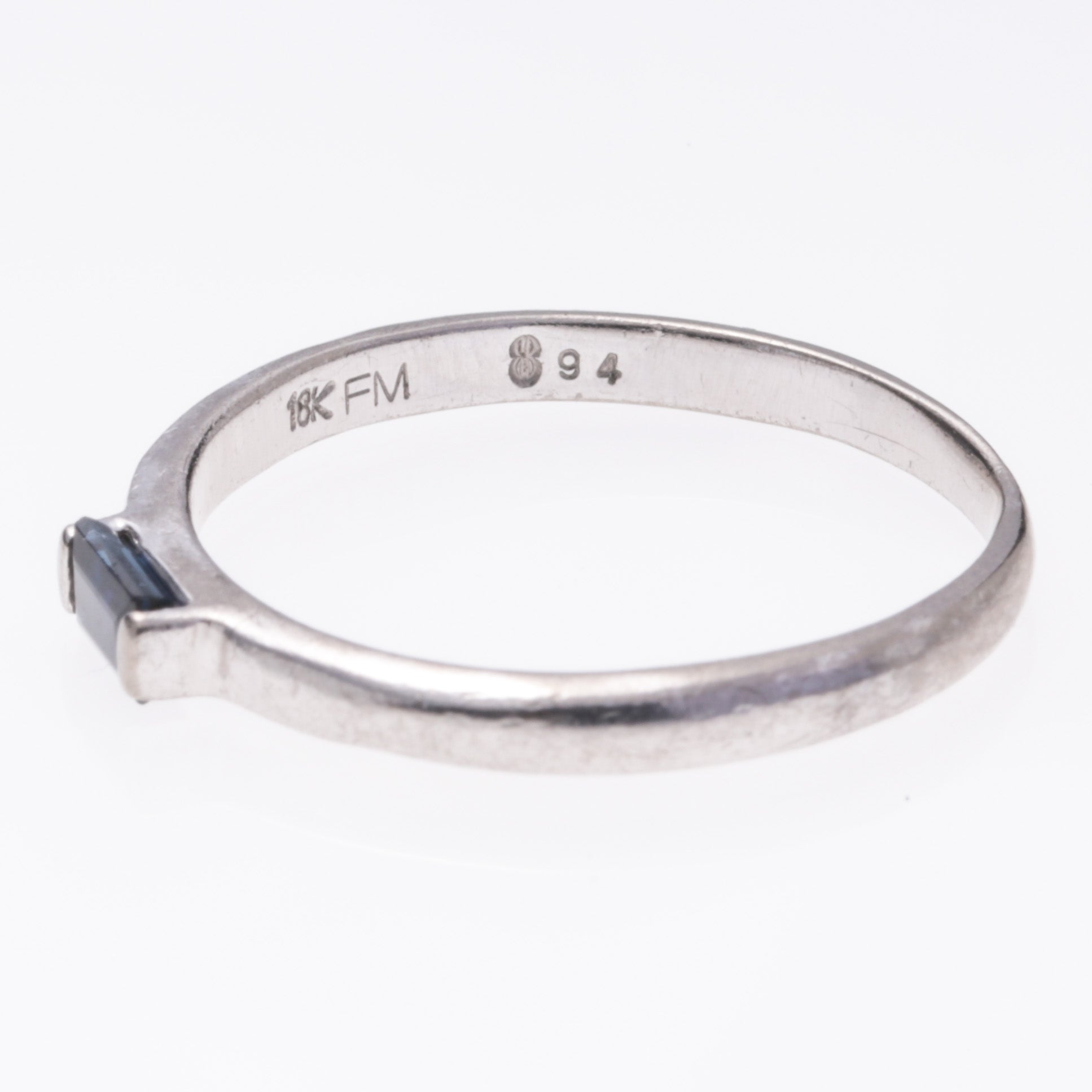 18K White Gold Sapphire Ring | 0.22ct | SZ 6.25