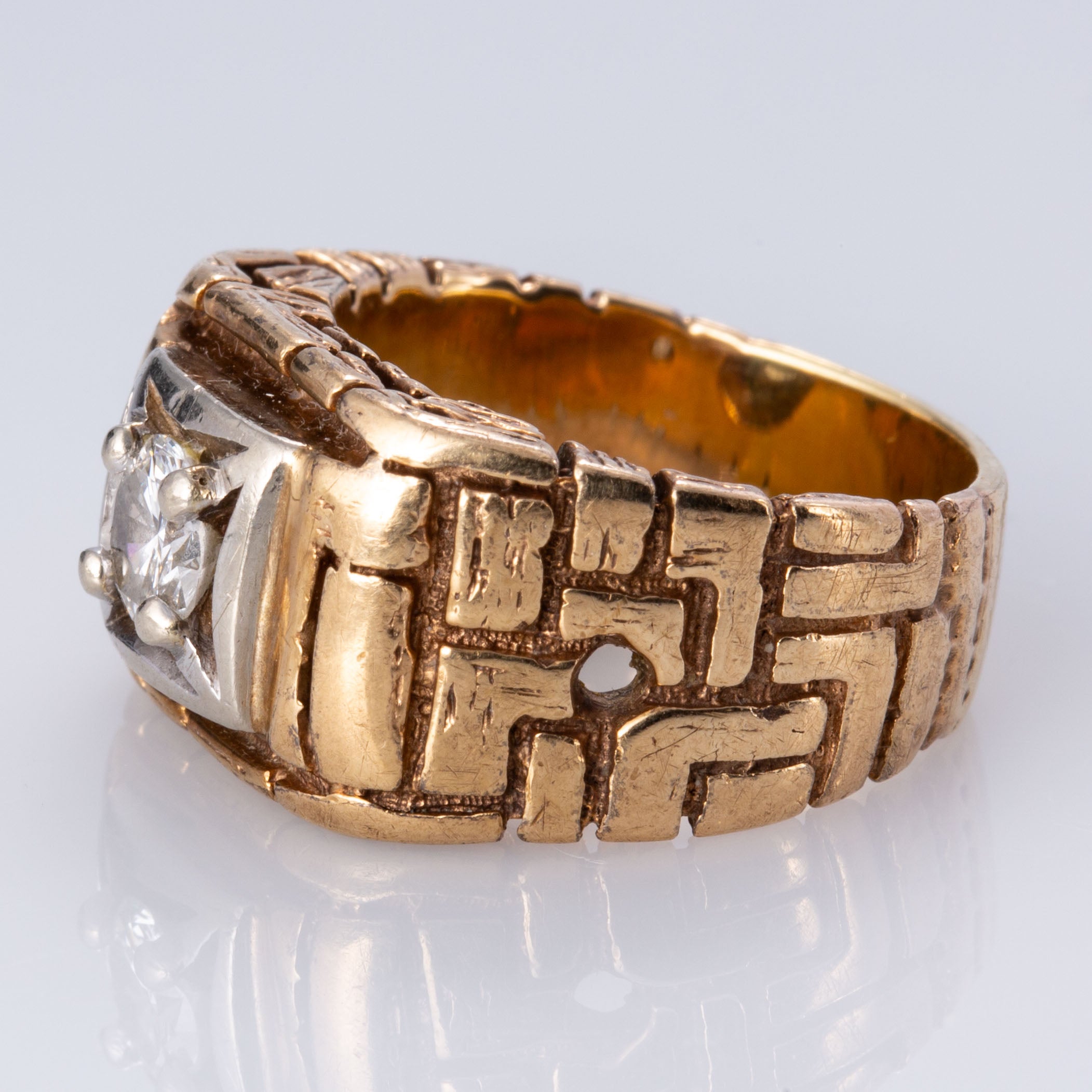10K Yellow and White Gold 4-Prong Diamond Ring | 0.48 ct | SZ 6 |