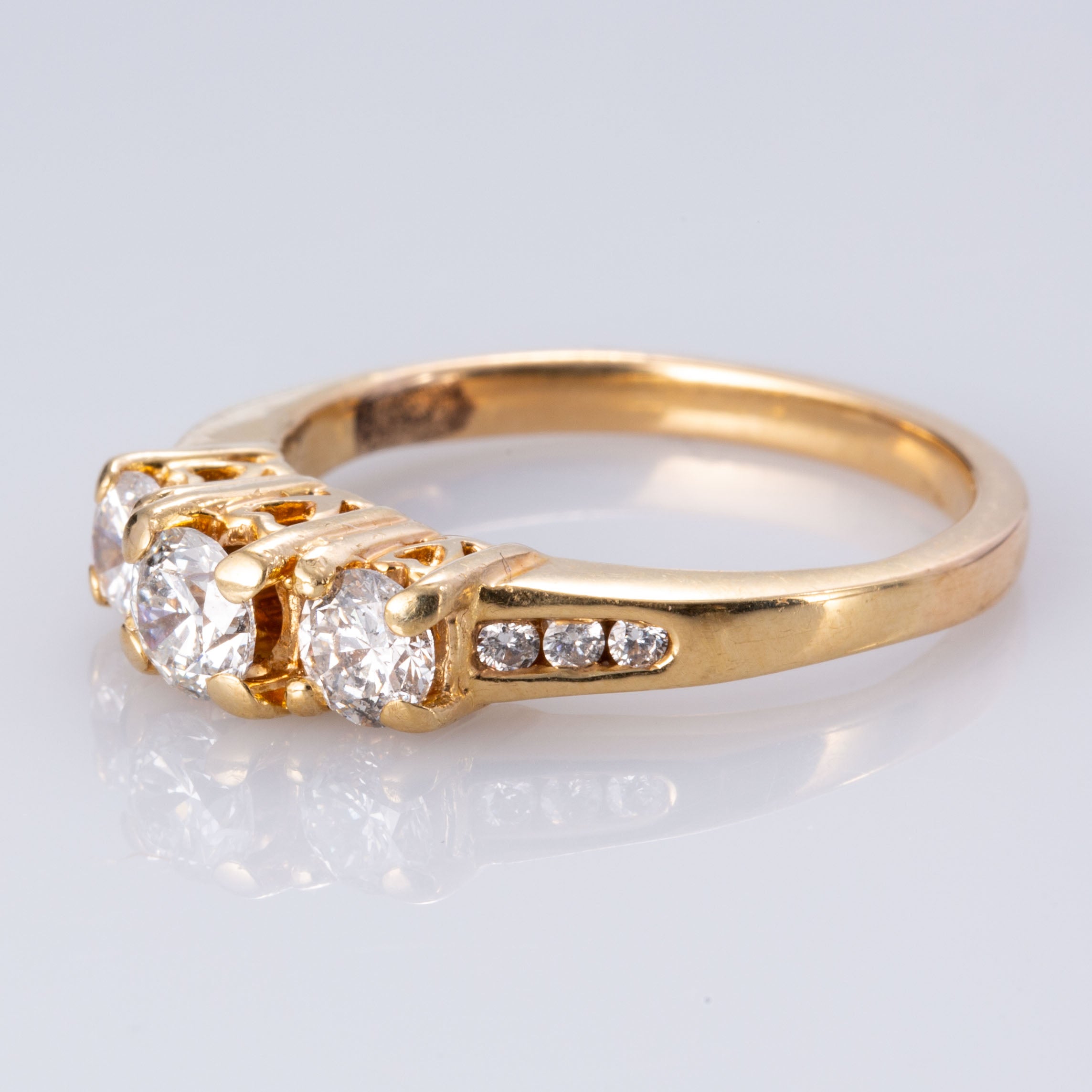 14K Yellow and White Gold Diamond Ring | 1.31 ctw | SZ 9.5 |