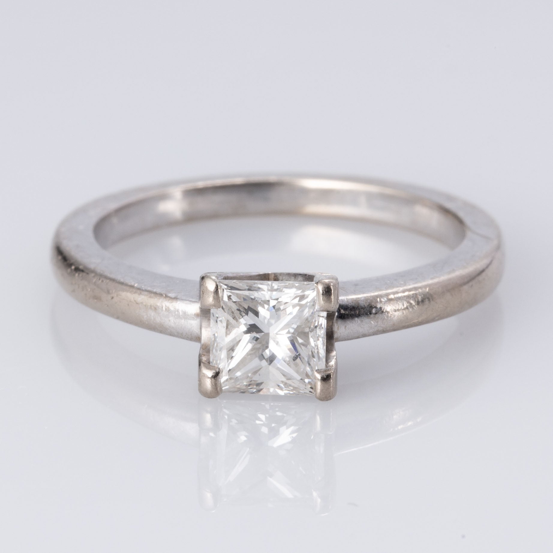 14K White Gold 4-Prong Diamond Ring | 0.73 ct | SZ 6 |