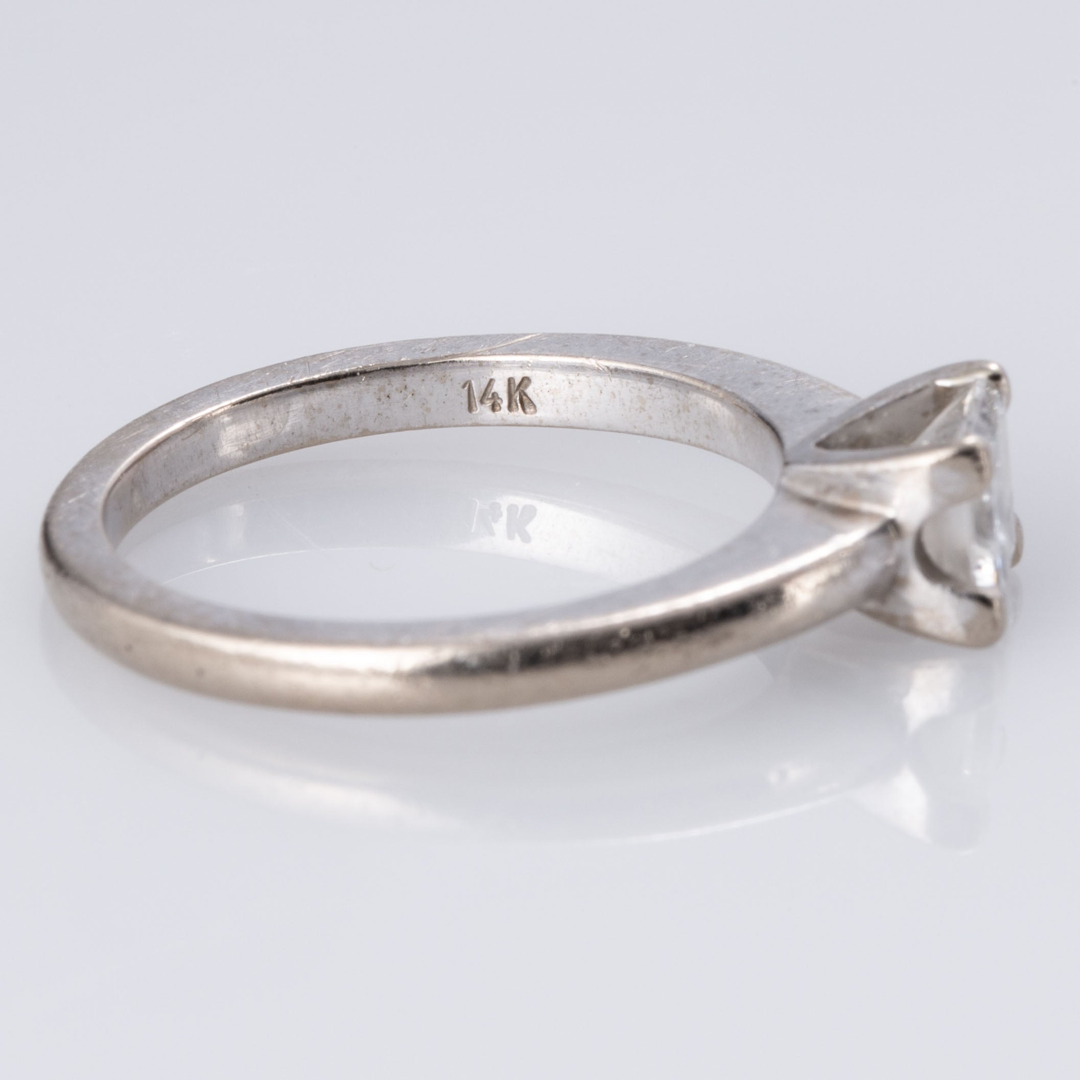 14K White Gold 4-Prong Diamond Ring | 0.73 ct | SZ 6 |