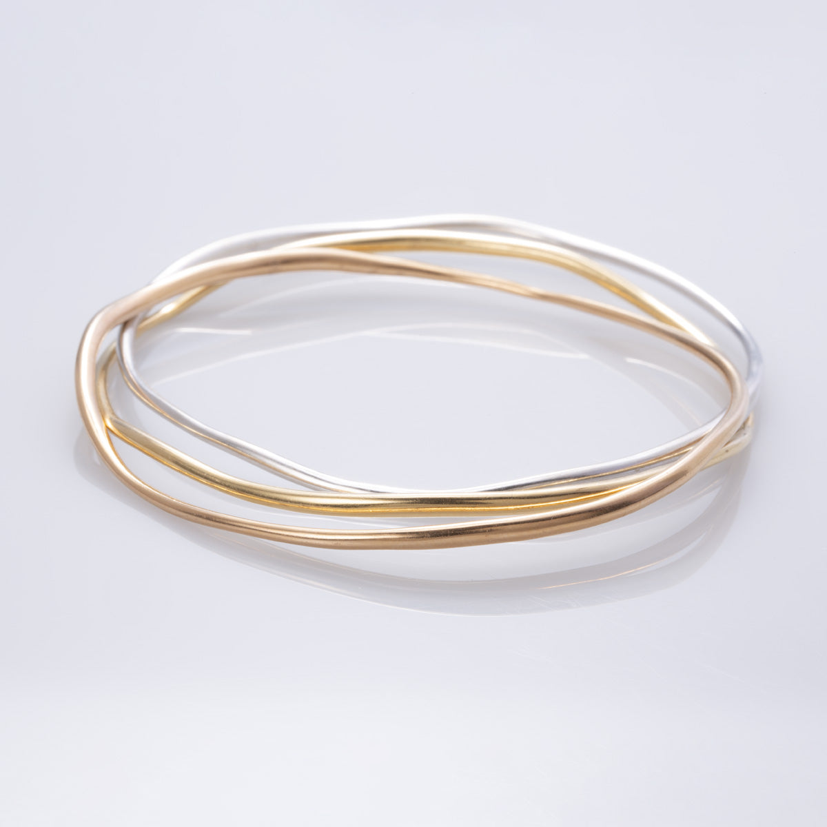 18k Yellow and Rose and White Gold 3-set Bracelet | 8" |