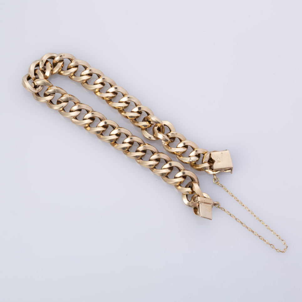 18k Yellow Gold Curb Chain Bracelet | 7" |