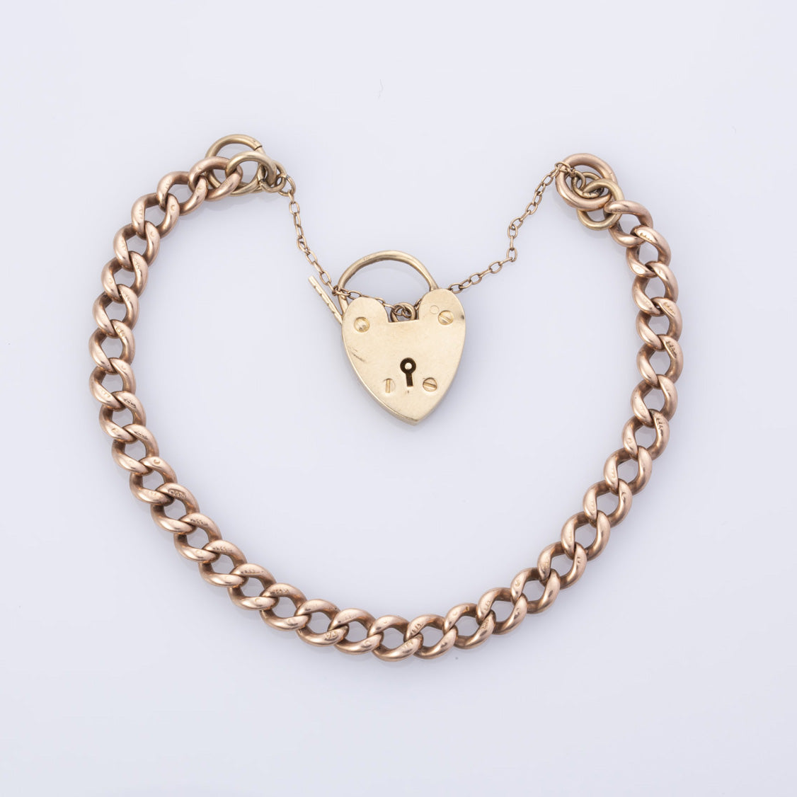 1986 Hallmarked 9k Yellow Gold Heart Bracelet | 6.25" |