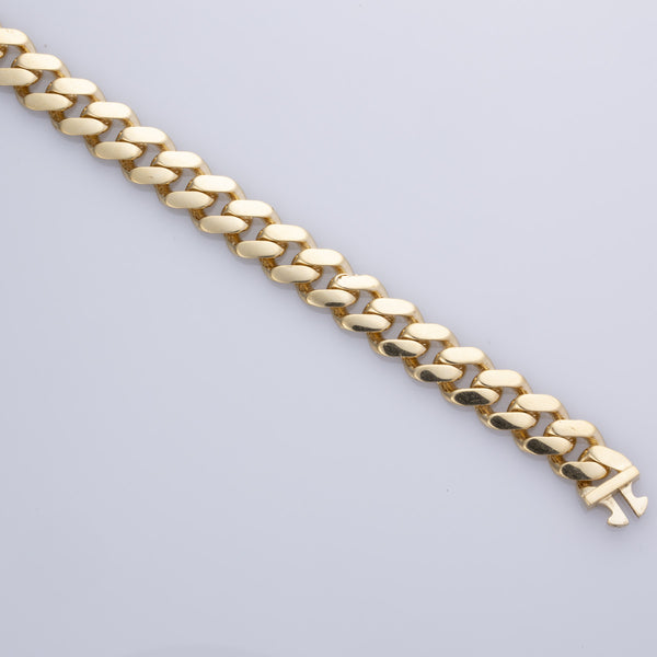 18k Yellow Gold Curb Chain Bracelet  | 8.75
