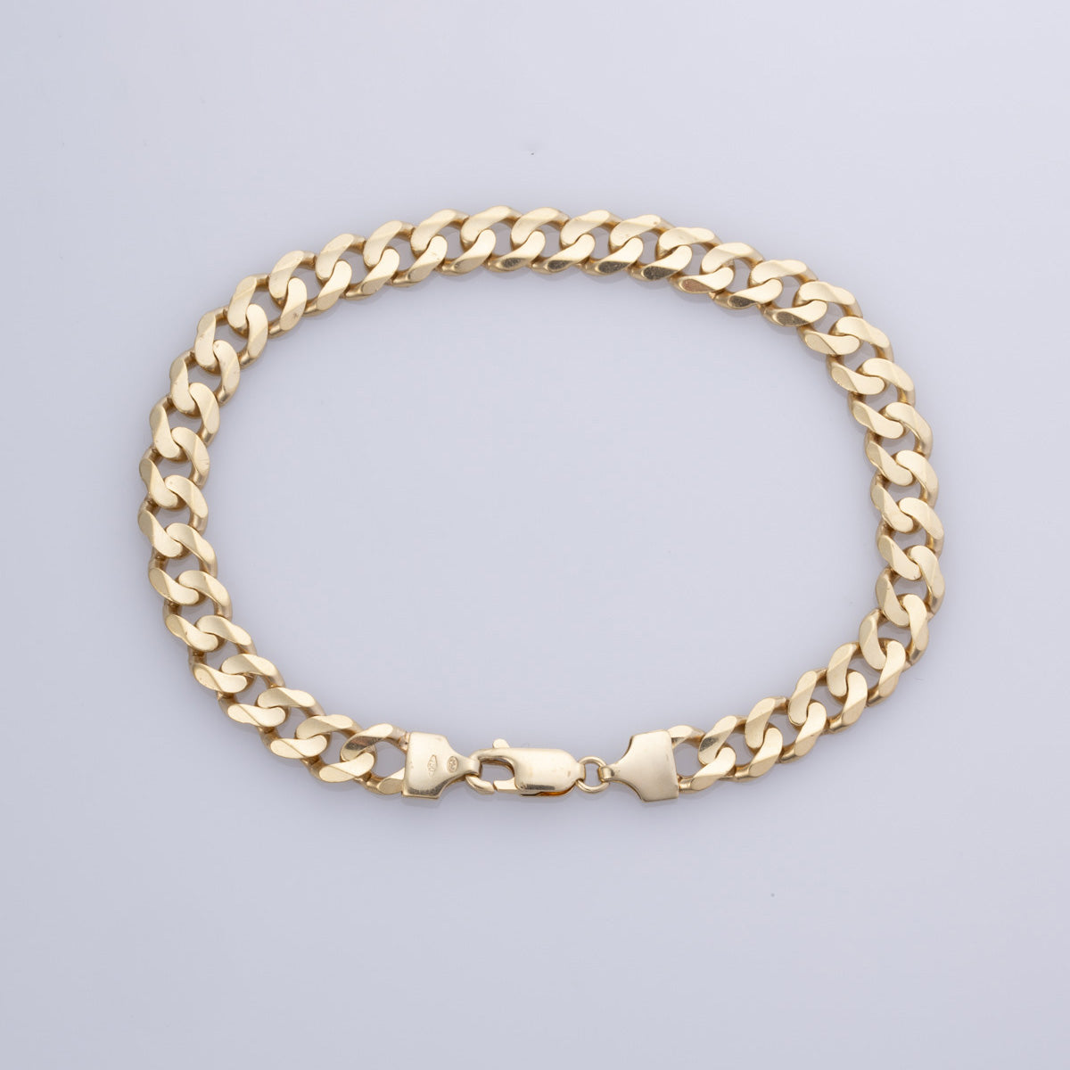 18k Yellow Gold Curb Chain Bracelet | 8